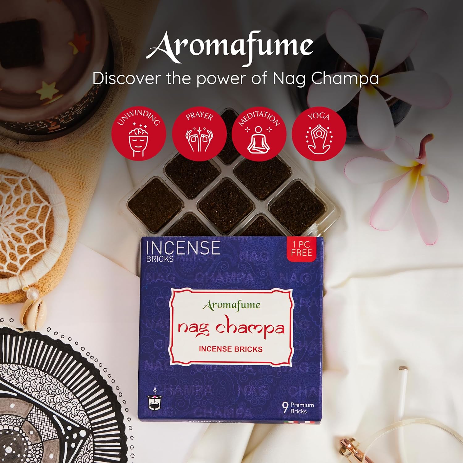 Nag Champa Incense Bricks Tree of Life Burner by Aromafume