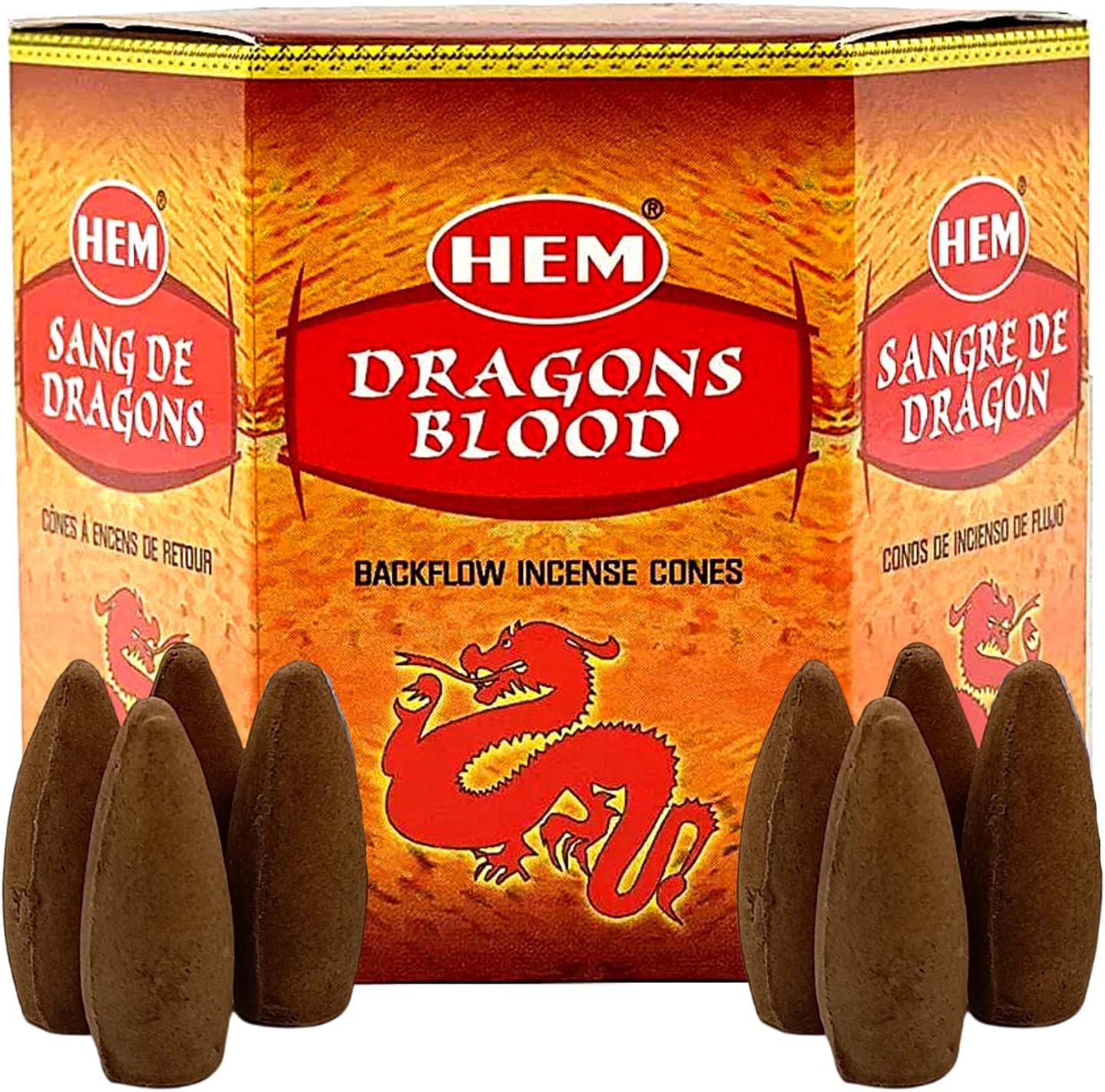 Calmveda Backflow Incense Cones - 40 Pack Sweet Amber Dragon Blood