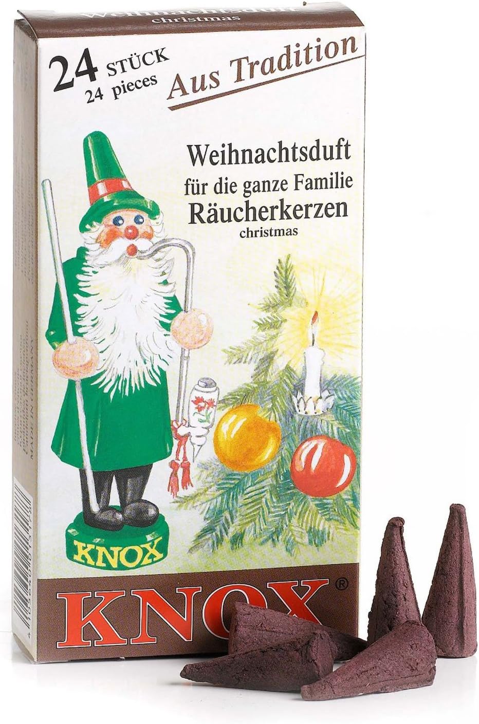 Knox Christmas Scent German Incense Cones for Holiday Smokers