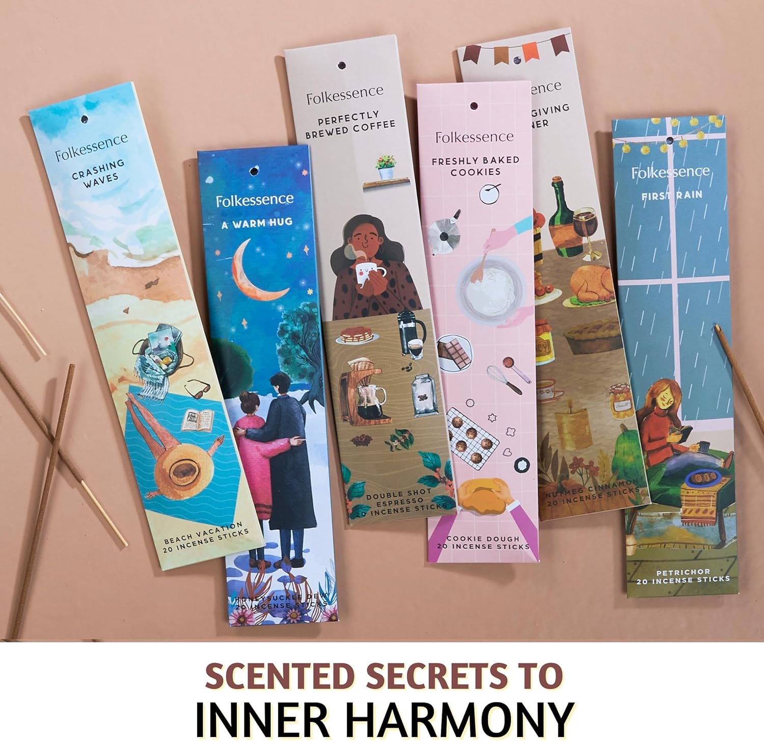 Folkculture Incense Sticks Pack of 6 Fall Scented 45 Min Burn Time