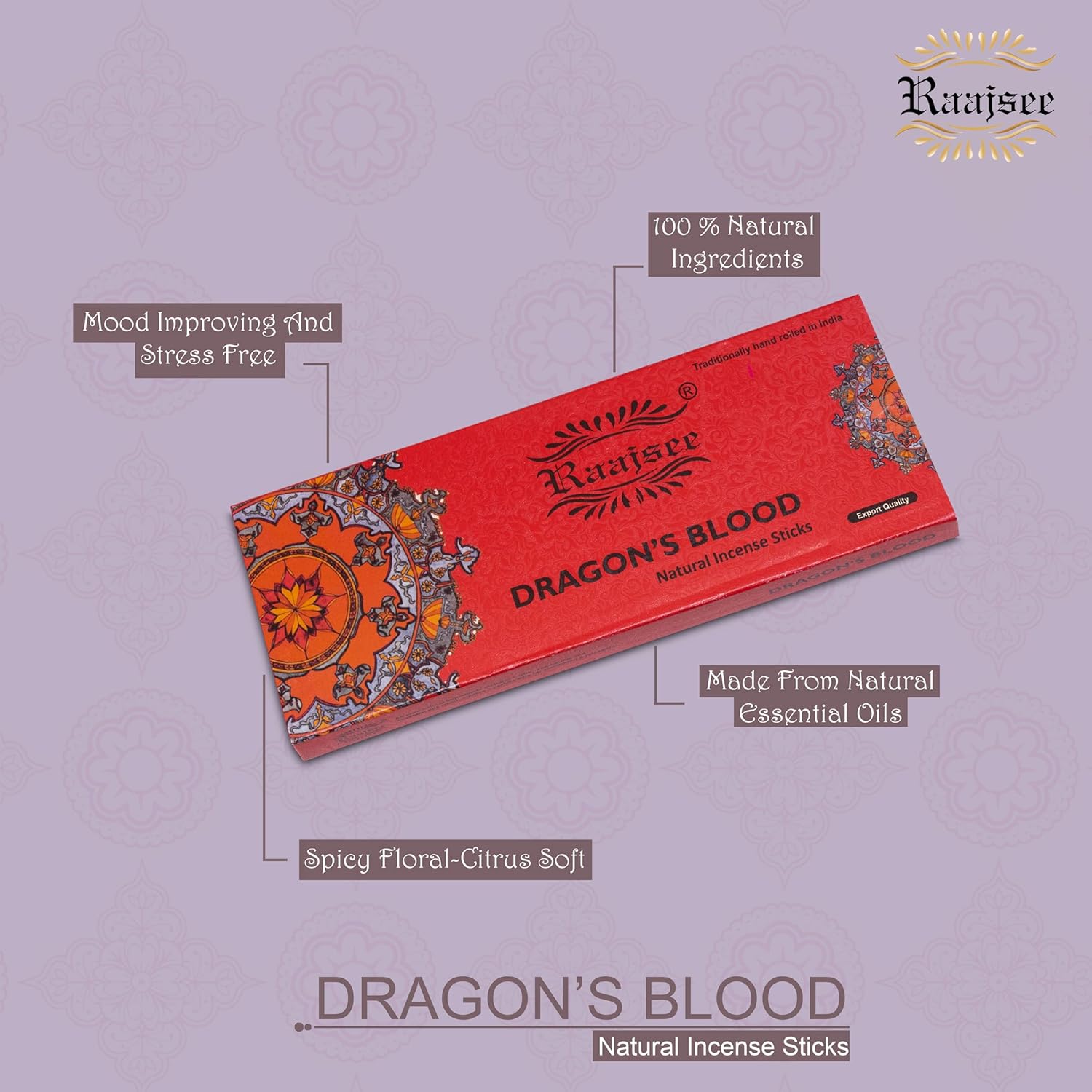 Raajsee Dragon Blood Incense Sticks 100 Gm Pack