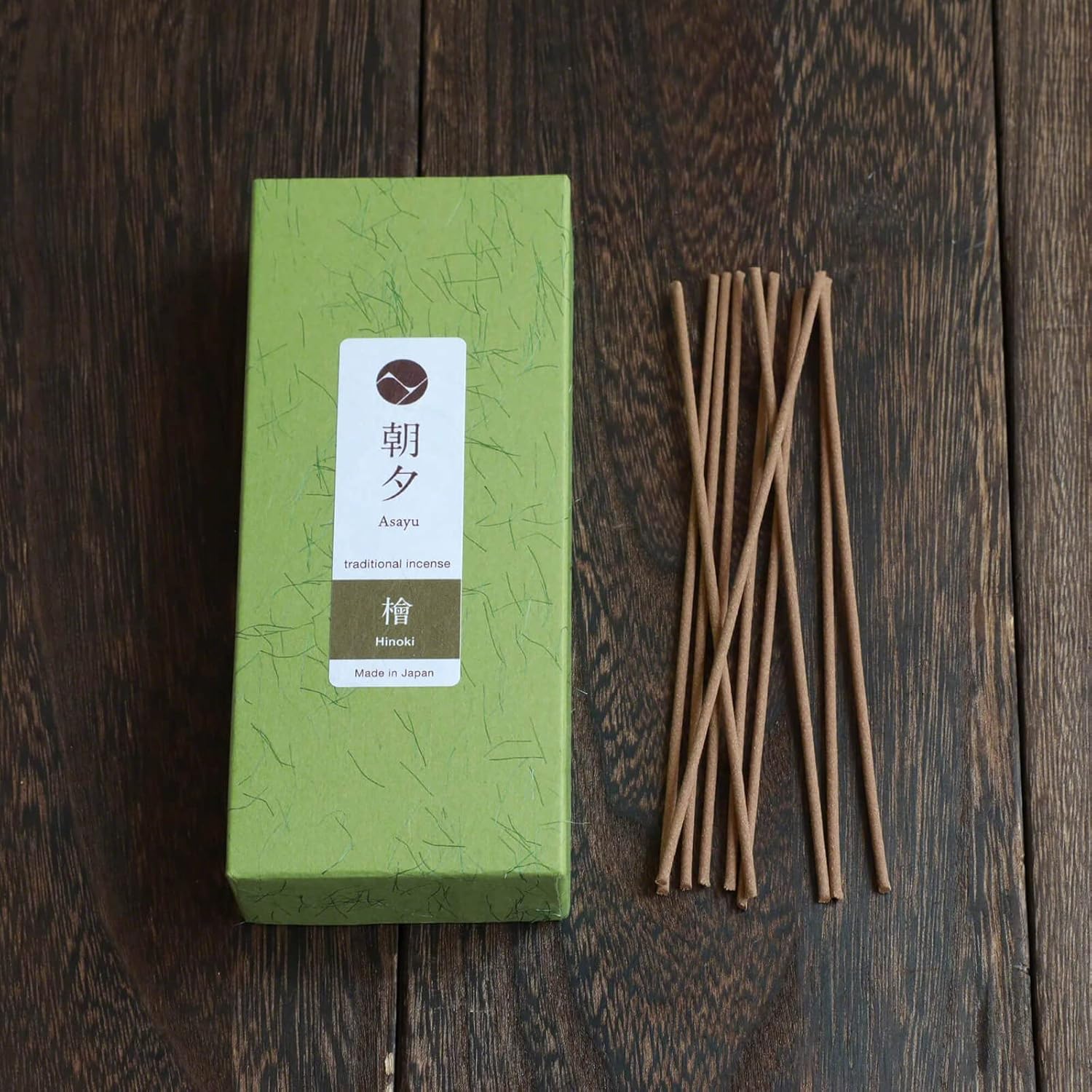 Asayu Japan Hinoki Cypress Incense Sticks 40g for Meditation and Yoga