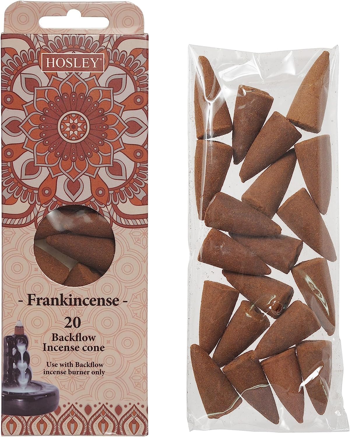 Hosley Frankincense Backflow Incense Cones Pack of 120