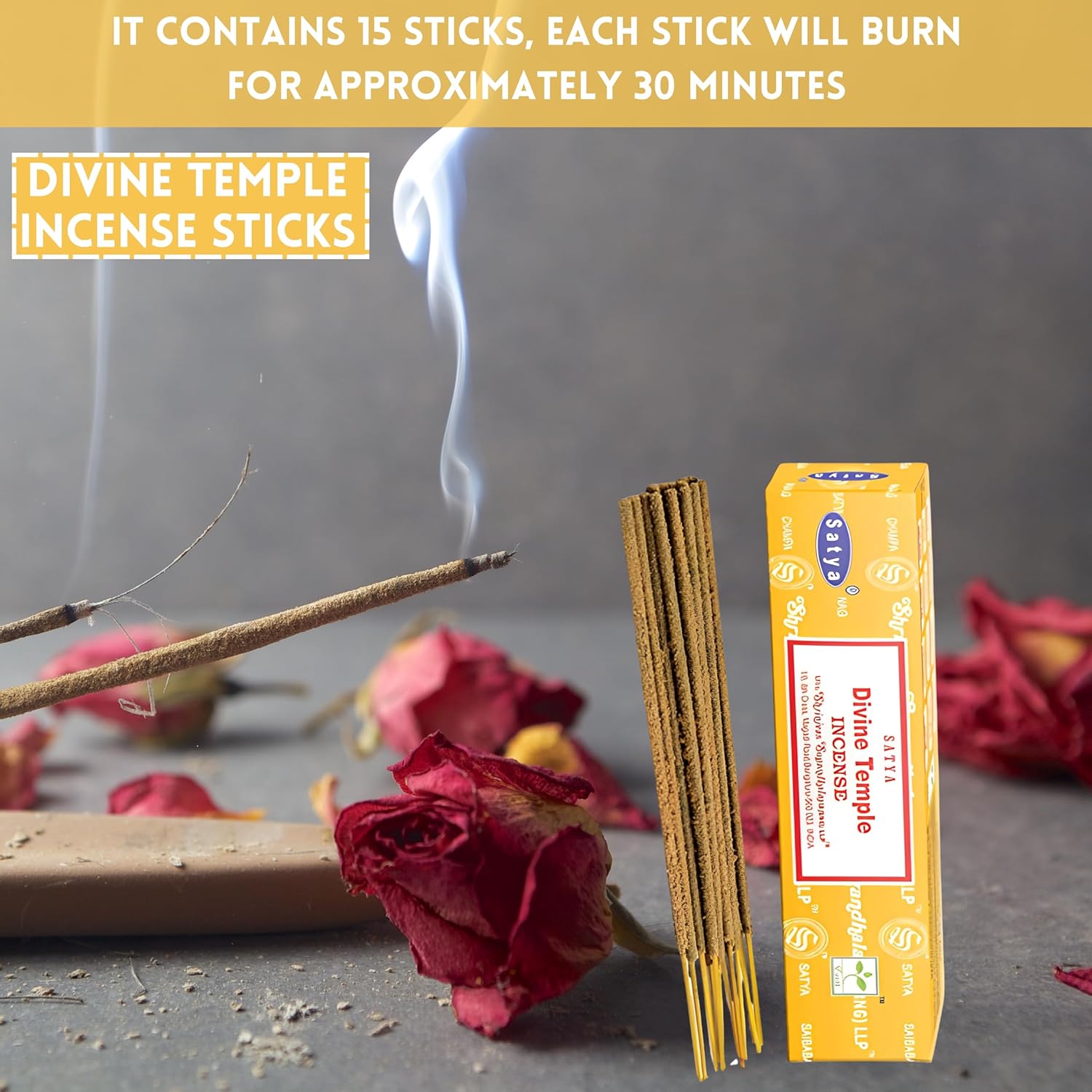 Satya Nag Champa Incense Sticks Divine Temple Edition