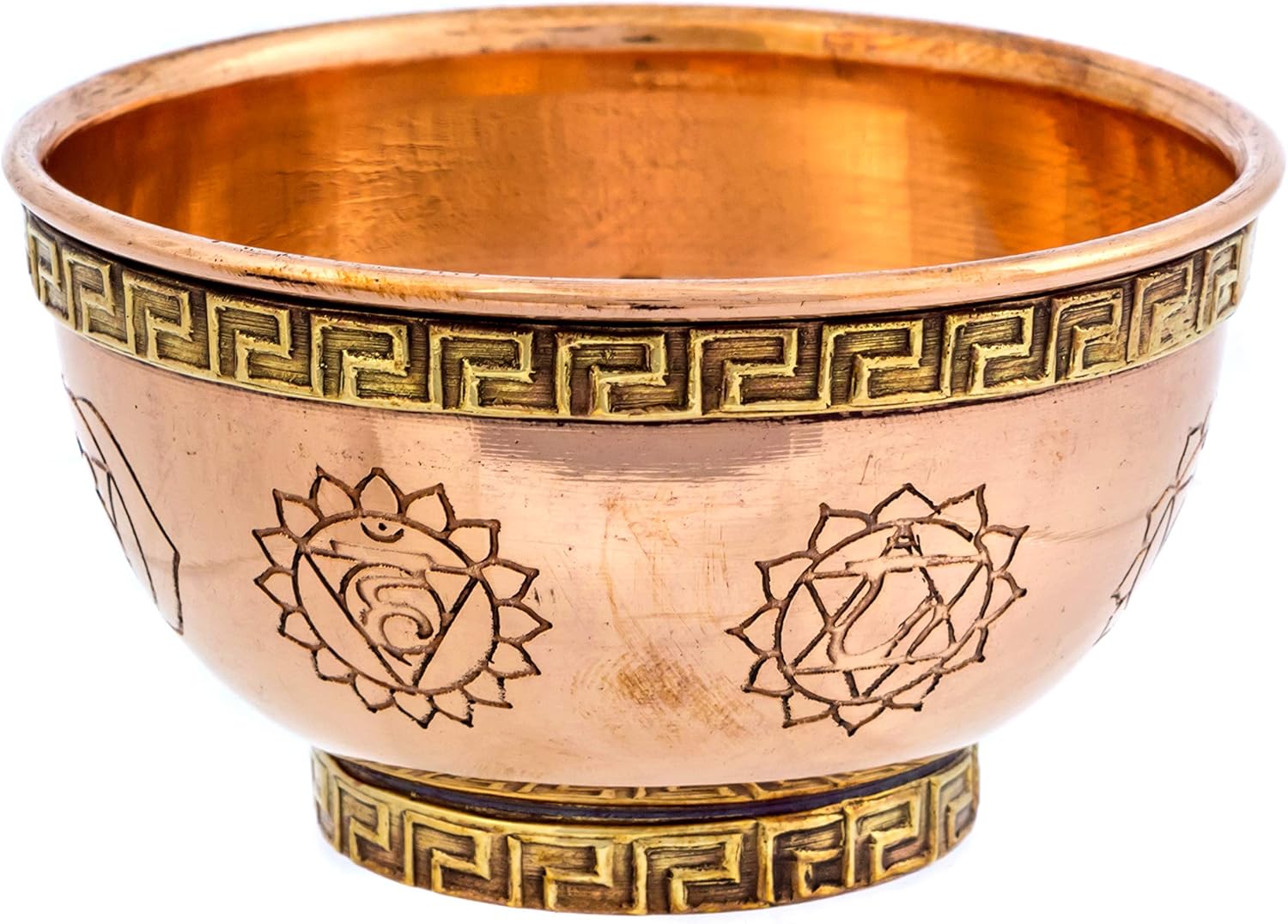 7 Chakras Copper Offering Bowl for Altar Use