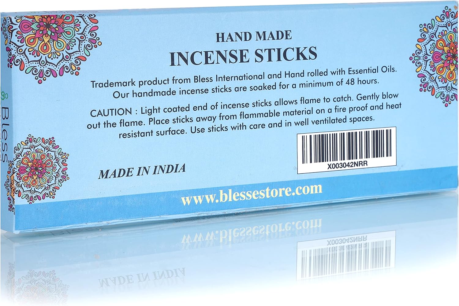 Bless Nag Champa Natural Handmade Incense Sticks 100 Sticks