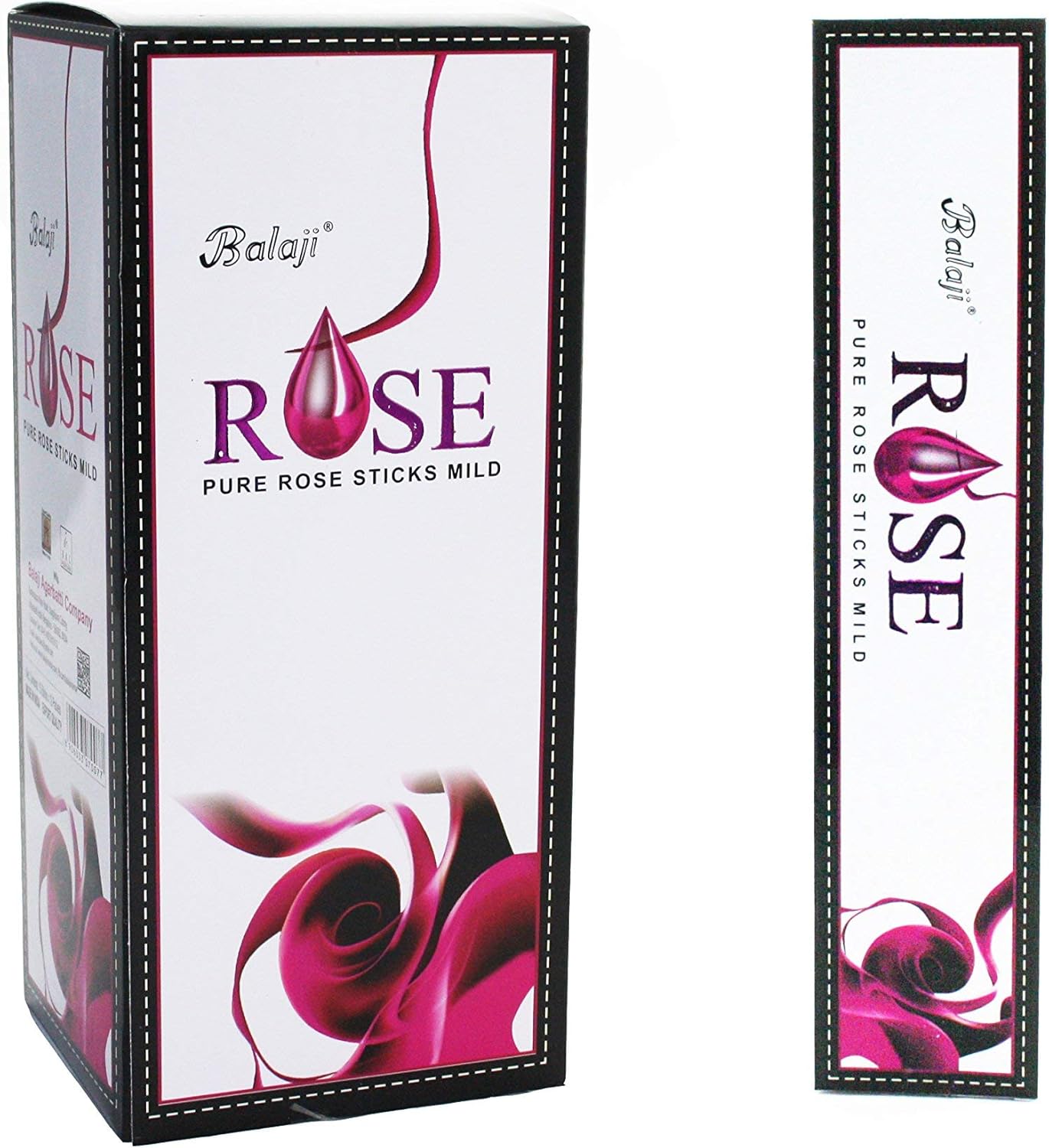 Balaji Pure Rose Incense Sticks 12 Units x 15 Sticks