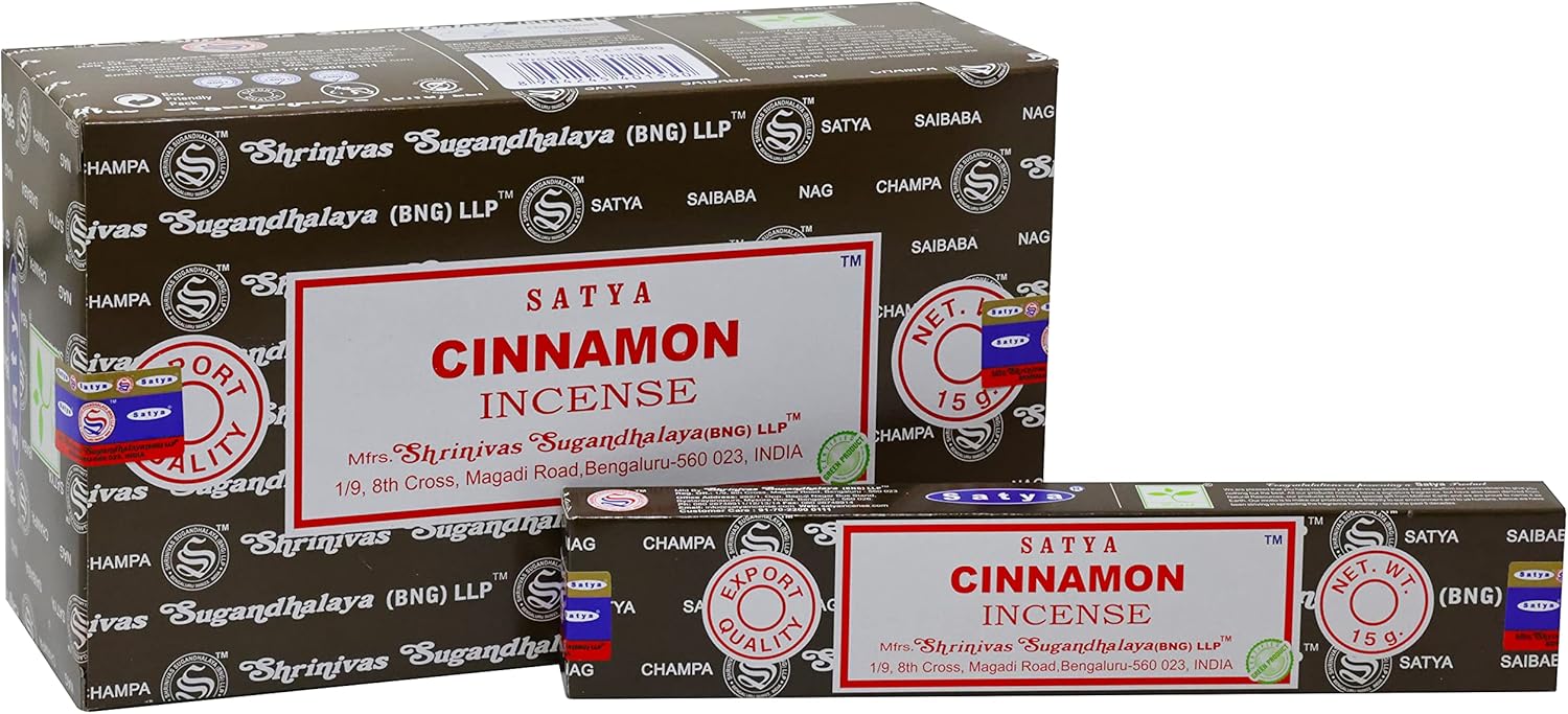EARTH Satya Cinnamon Incense Sticks Pack of 12