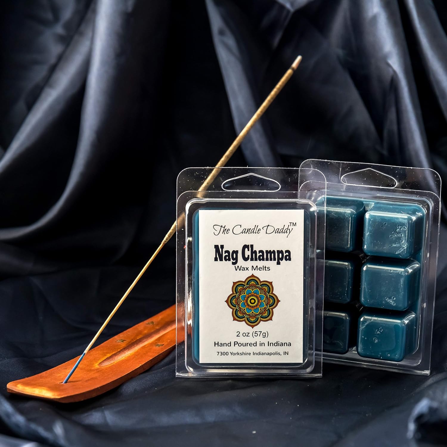 The Candle Daddy Nag Champa Incense Wax Cubes 2 Packs 4 Ounces Total