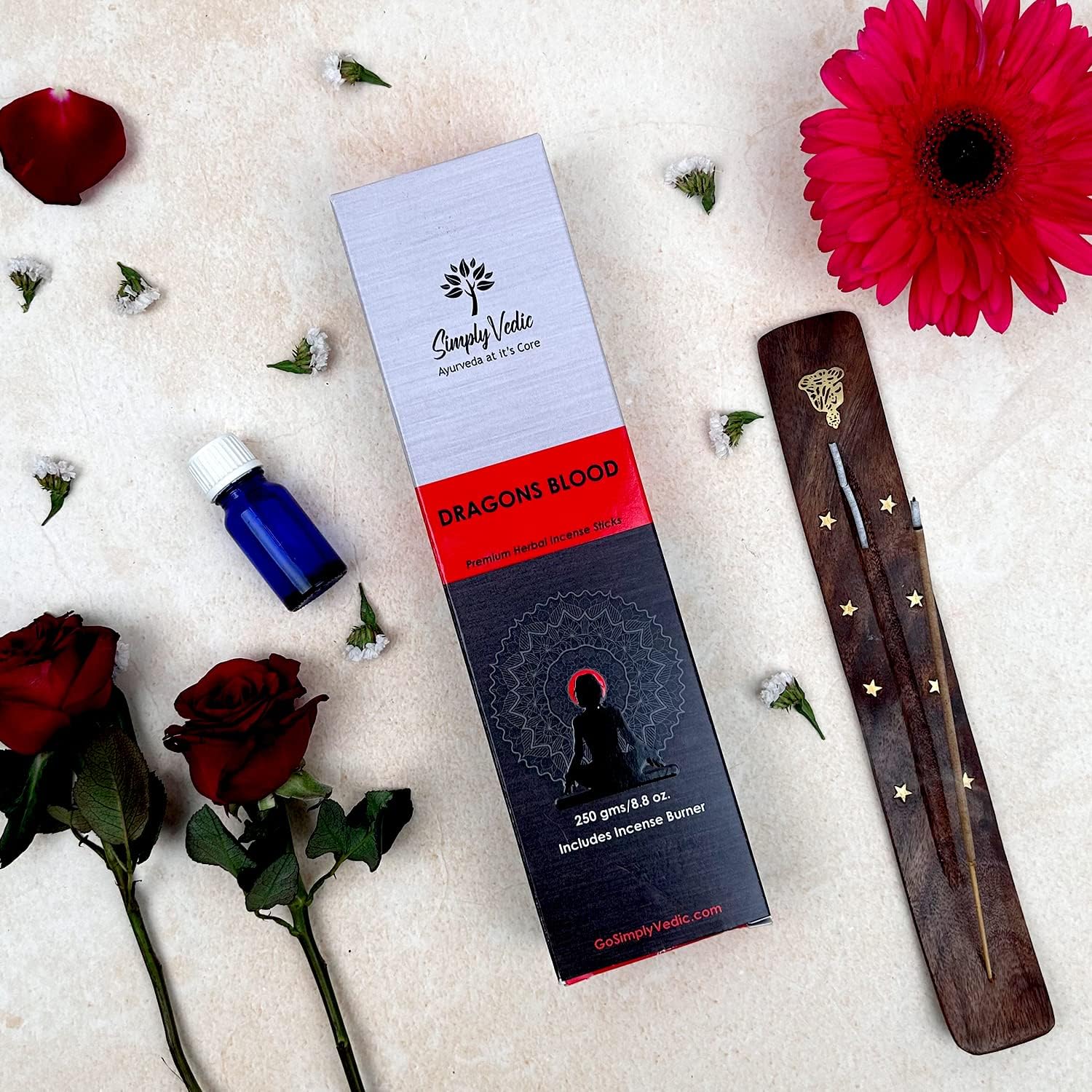 Dragons Blood Incense Sticks 250g Pack Natural Charcoal-Free For Meditation Yoga Spiritual Use