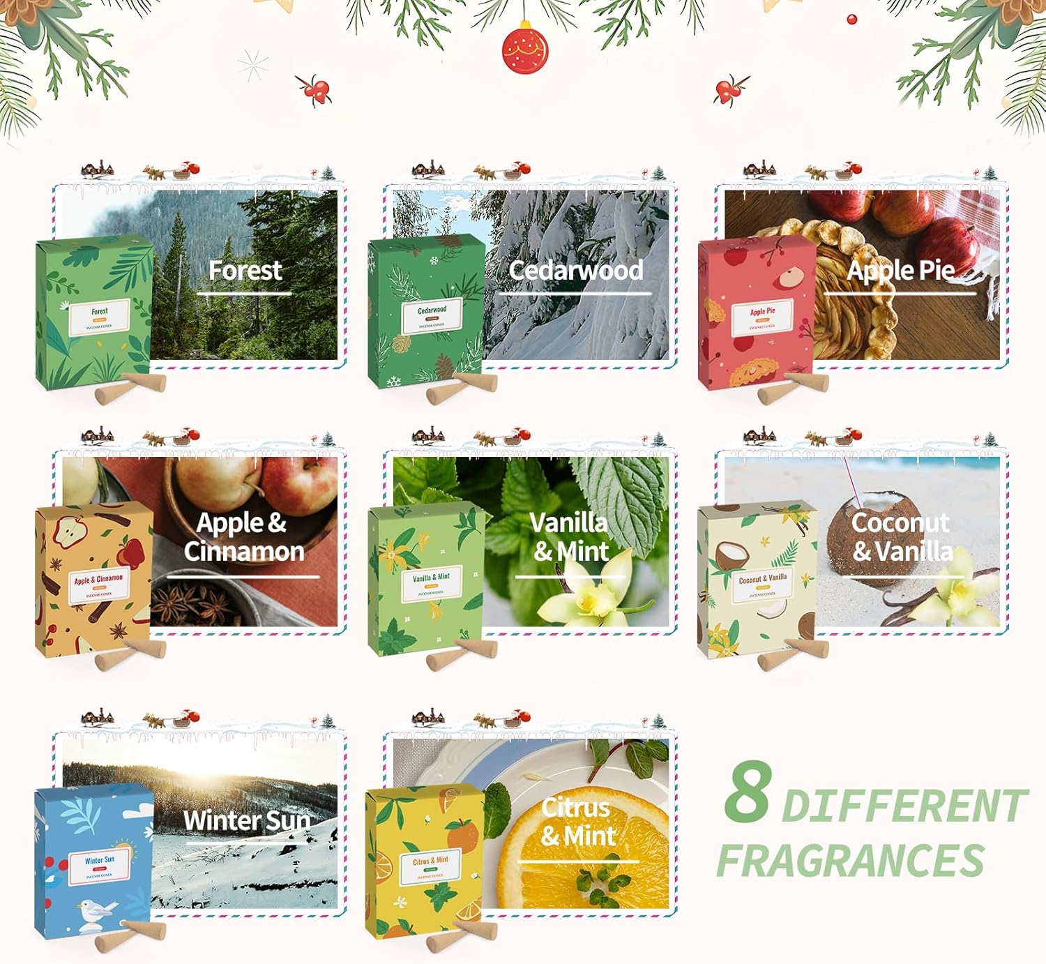 SCENTORINI Incense Cones Set 120 Pieces