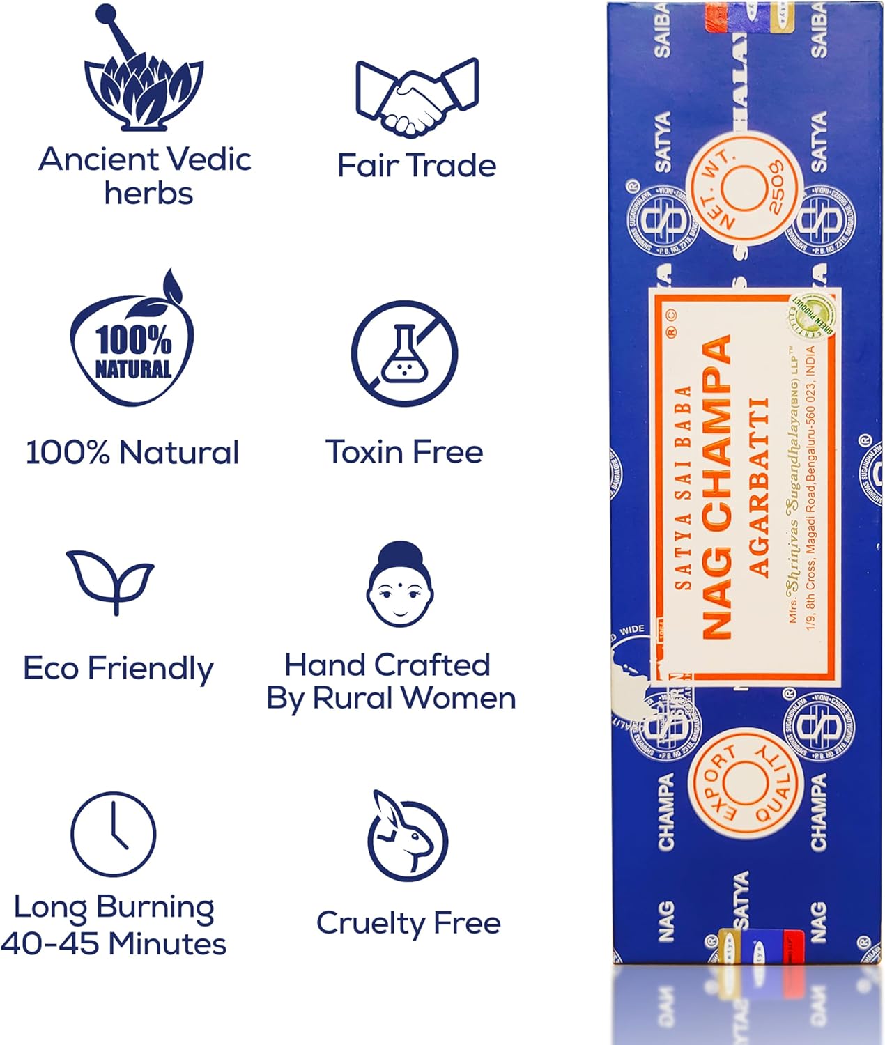 Raajsee Incense Holder Bundle with Nagchampa Incense Sticks