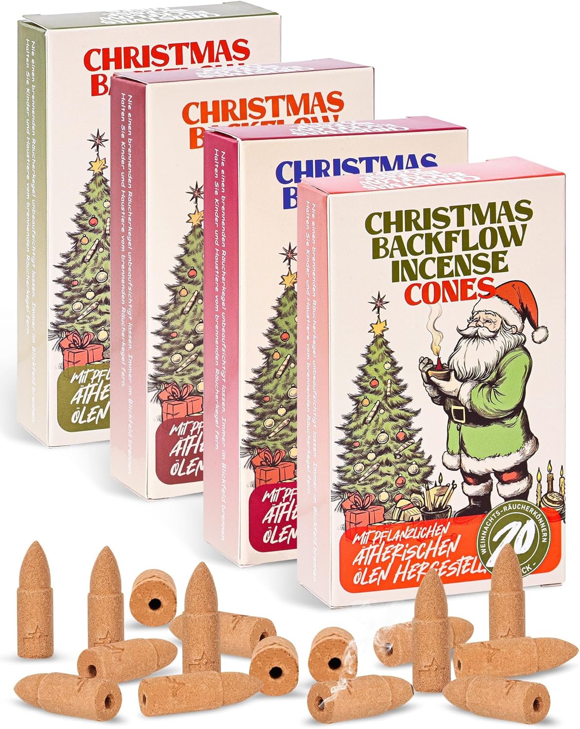 Christmas Scented Backflow Incense Cones 80 Total