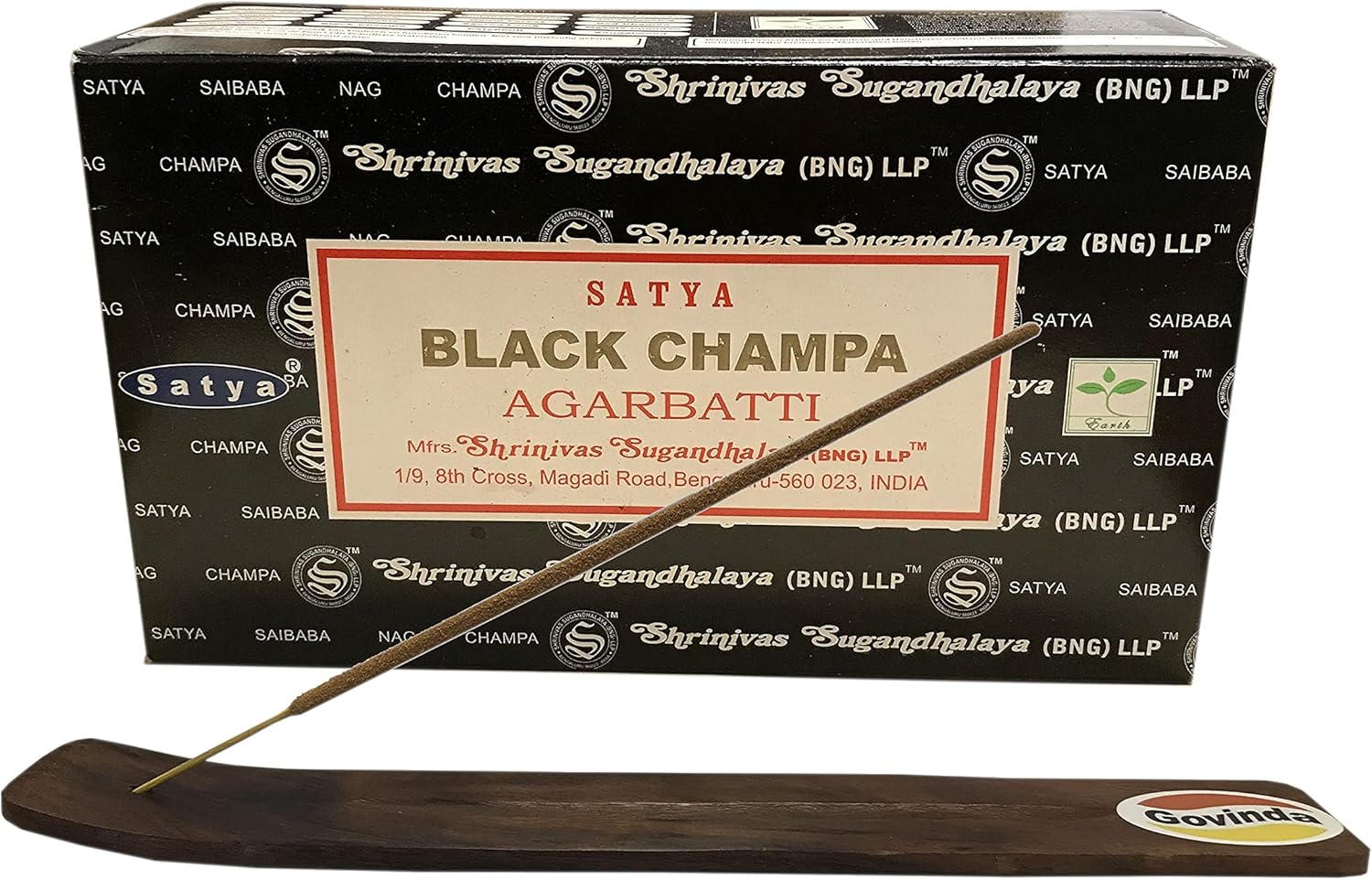 Govinda Incense Stick Holder Bundle with Satya Bangalore Incense
