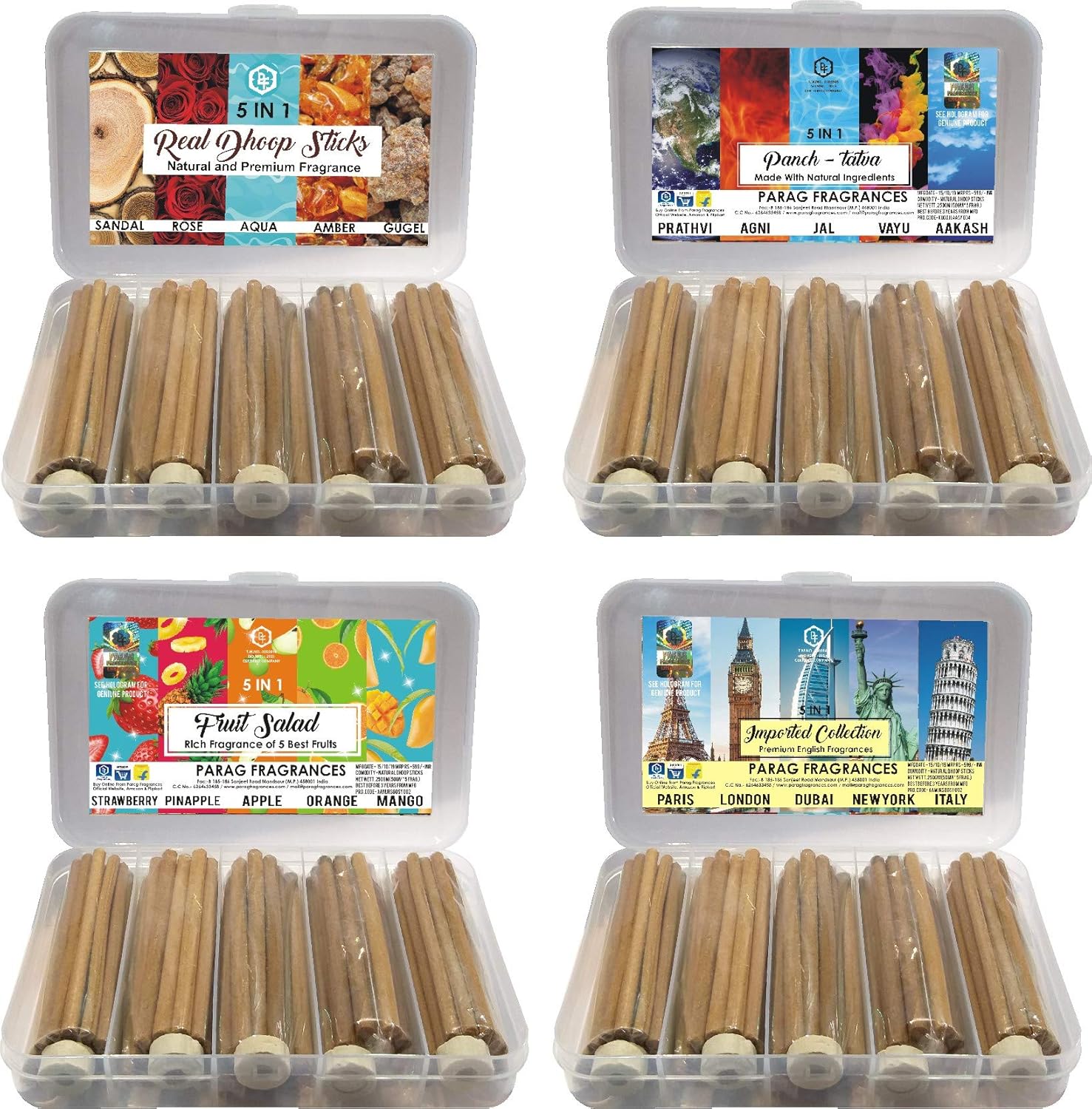 Parag Fragrances Musk Amber Premium Dhoop Sticks 100gm Monthly Pack