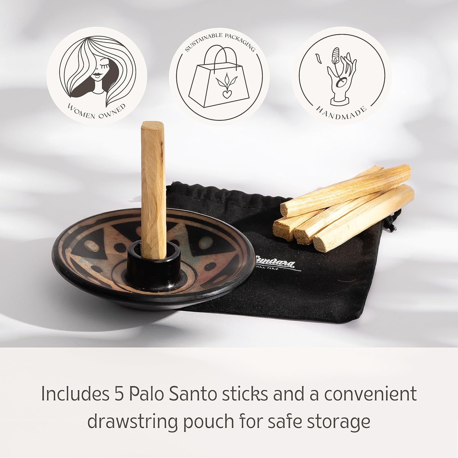 Luna Sundara Apricot Palo Santo Stick Holder