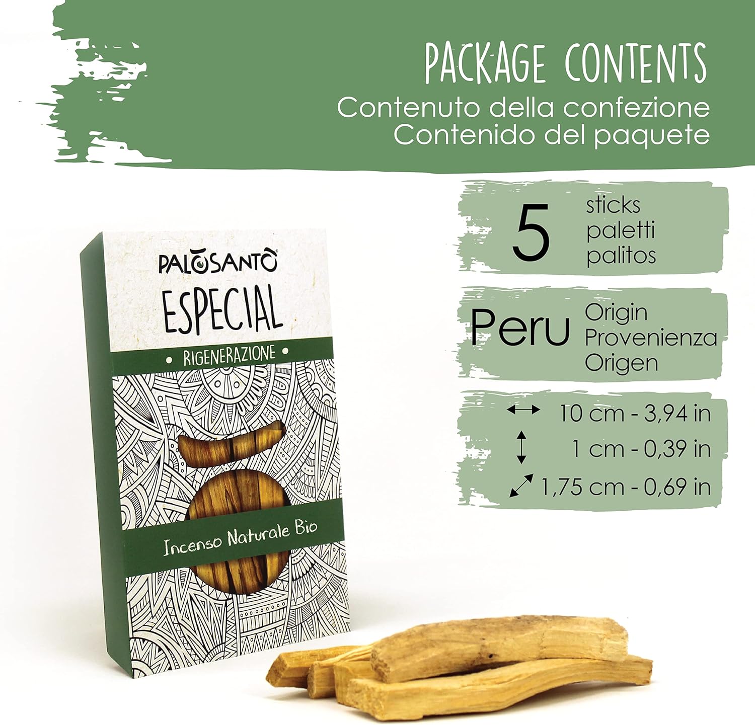 PALOSANTO Natural Incense Sticks 10cm 5 Pack