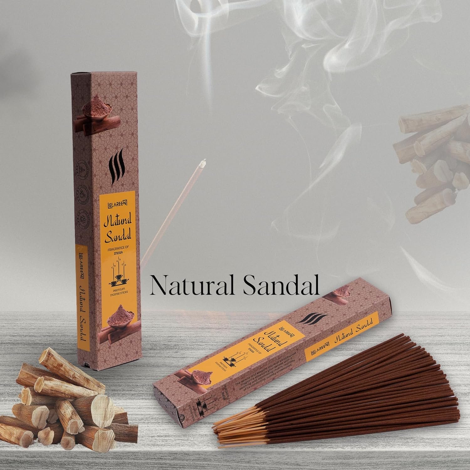 Natural Sandalwood Agarbatti Incense Sticks Pack of 50
