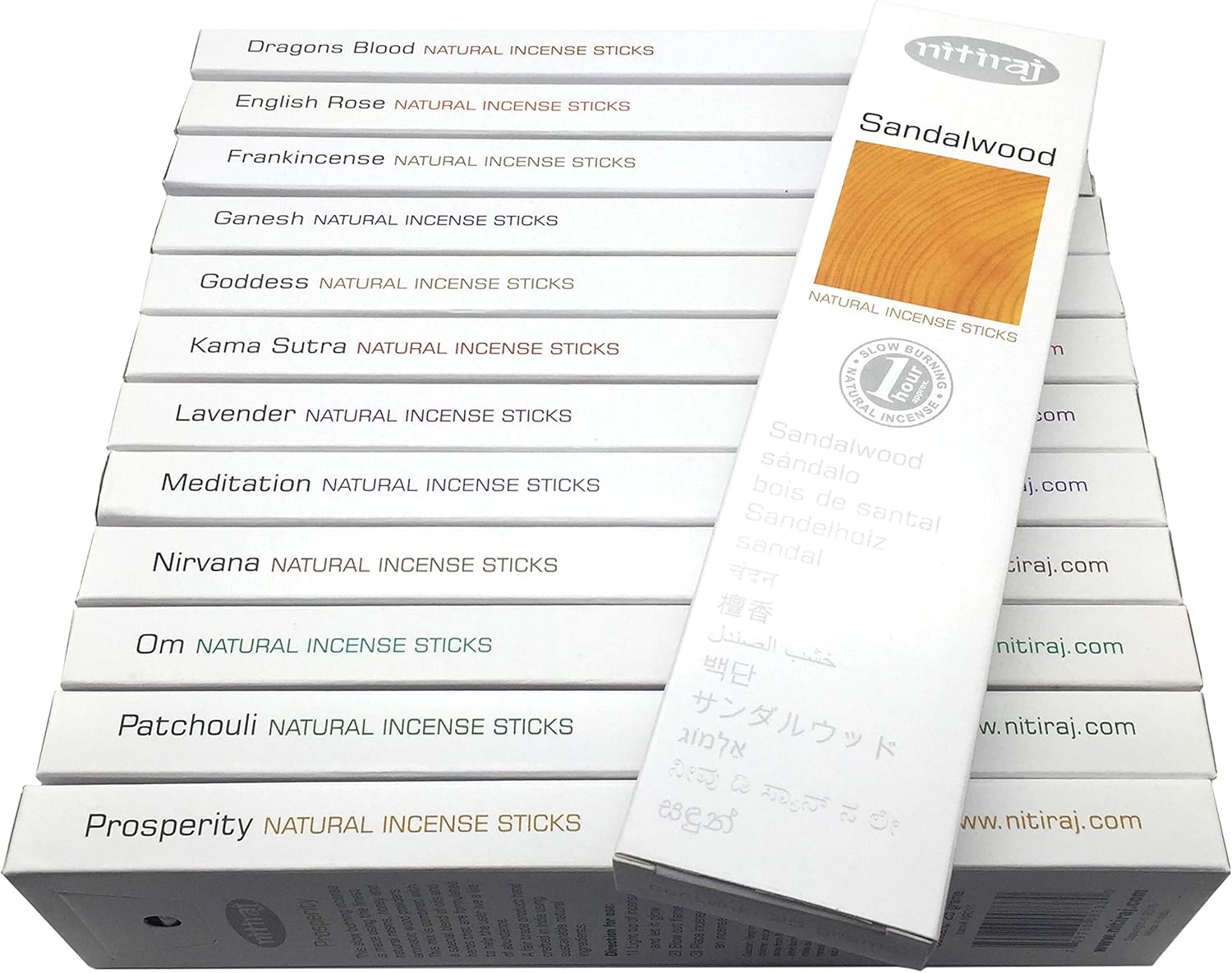 Nitiraj Premium Sandalwood Natural Incense Sticks 25 Grams 1