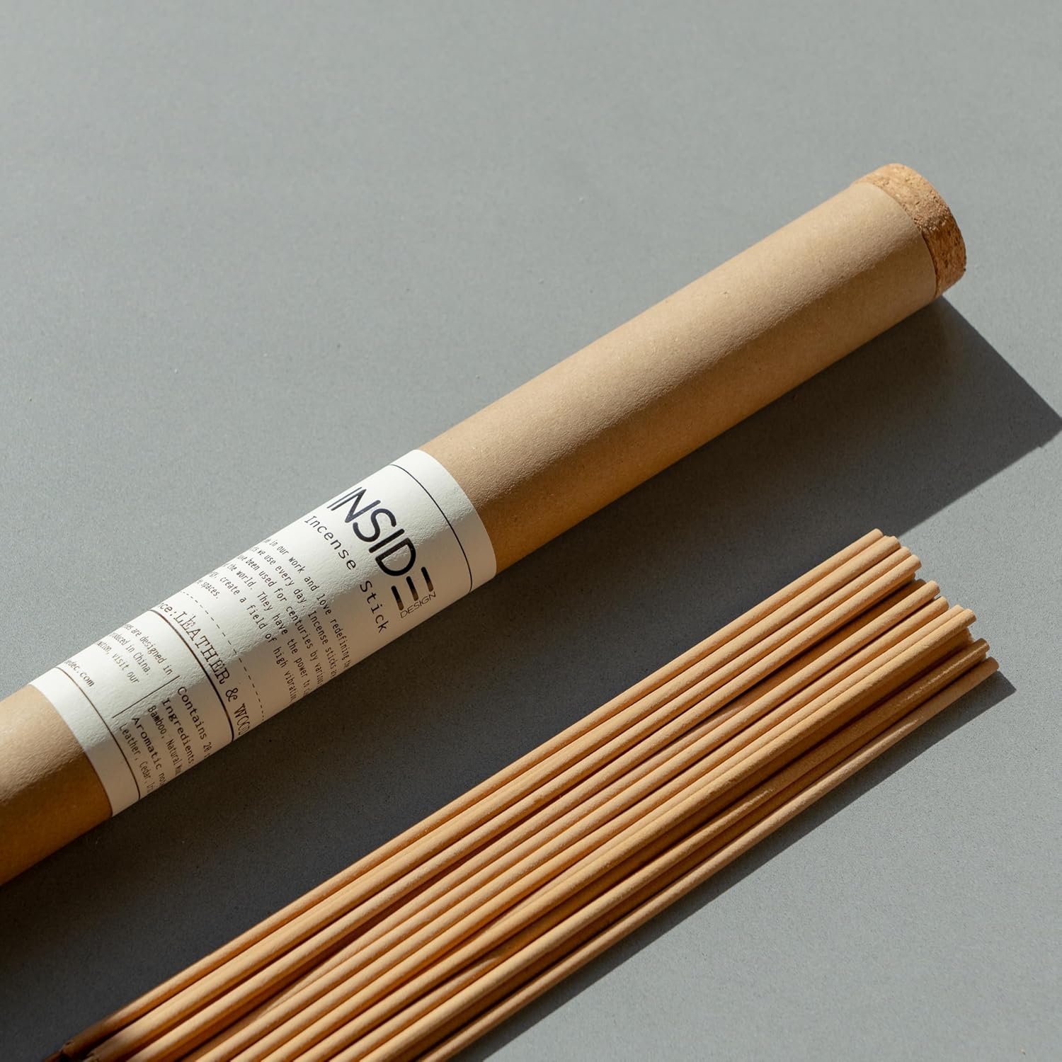 Leather Wood Incense Sticks - 11 Inch Natural Wood Blend - 20 Sticks