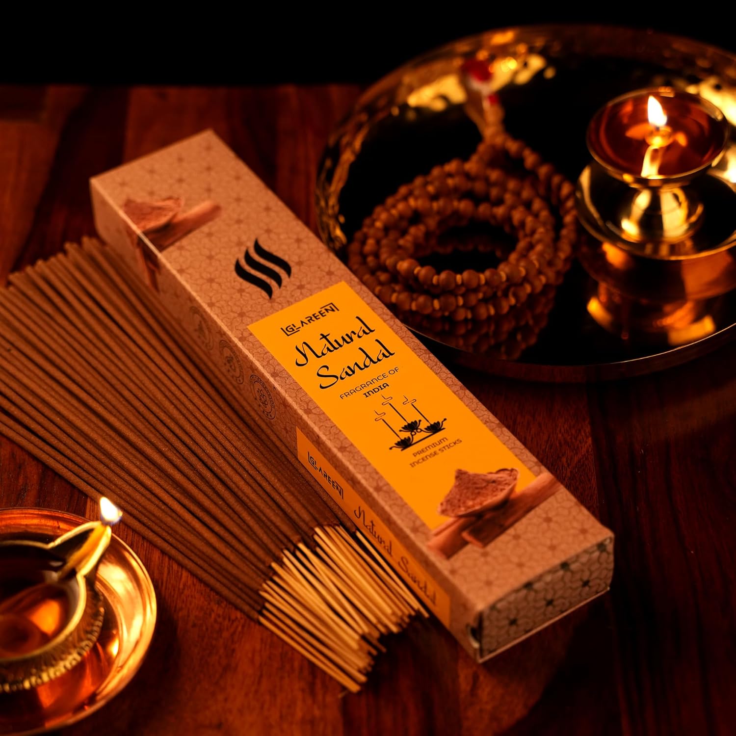 Natural Sandalwood Agarbatti Incense Sticks Pack of 50