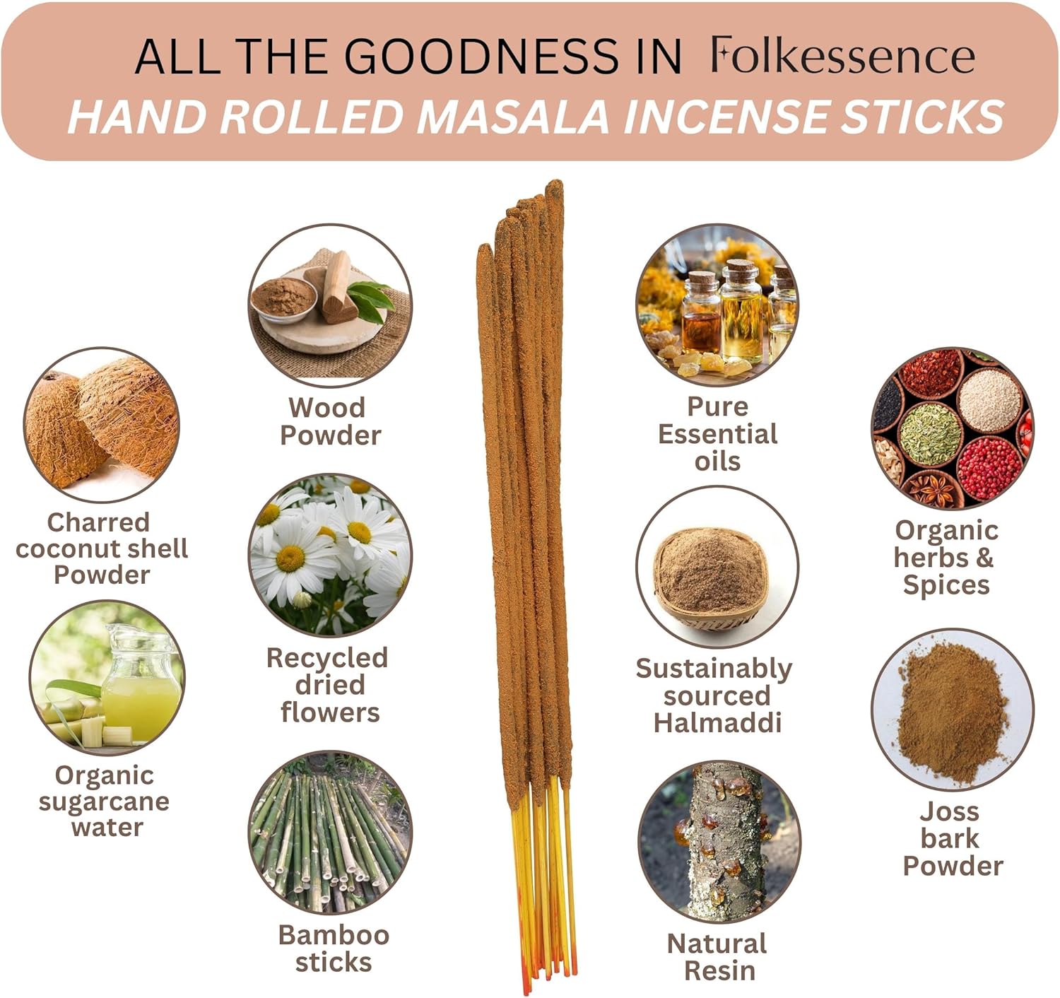 Folkulture Nag Champa Incense Sticks Set