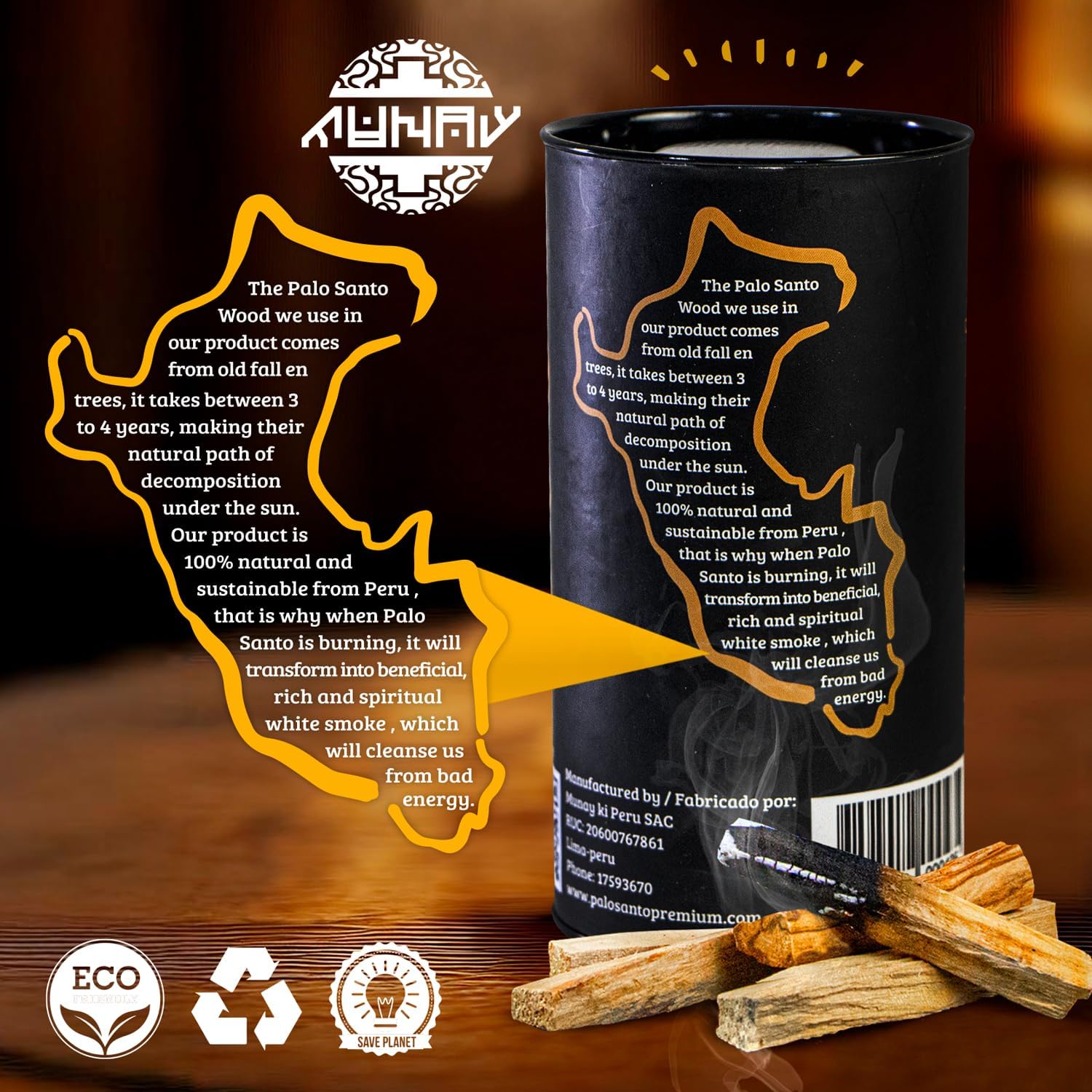 MUNAY Extra Premium Palo Santo Sticks 100gr