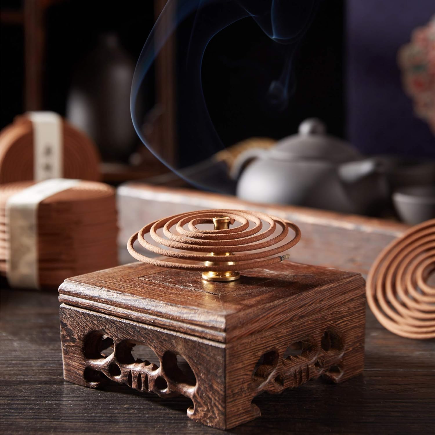 Gandhanra Aromatherapy Incense Gift Set - 4 Scents 160 Coils