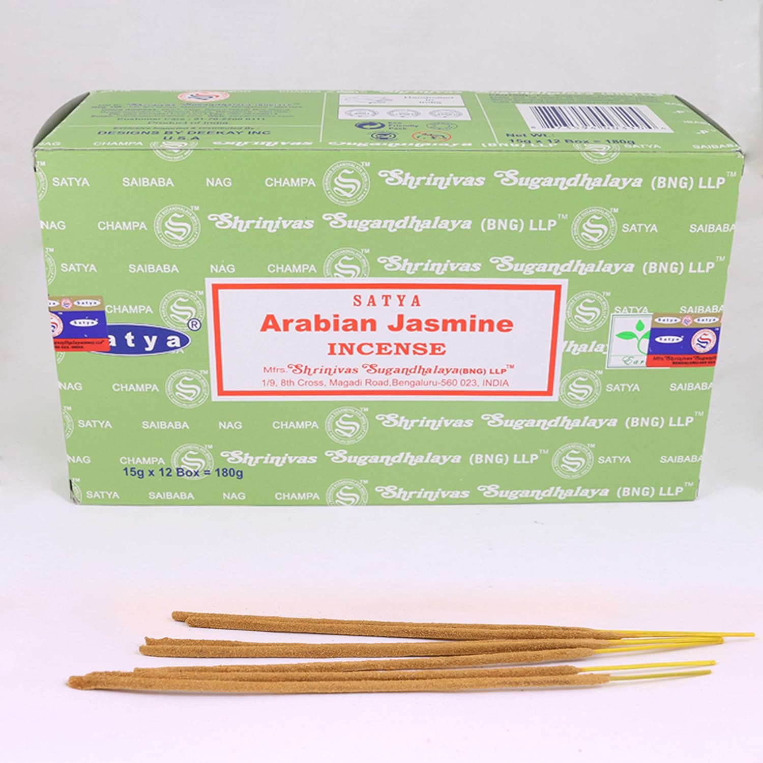 Satya Nag Champa Incense Sticks 12 Count Arabian Jasmine