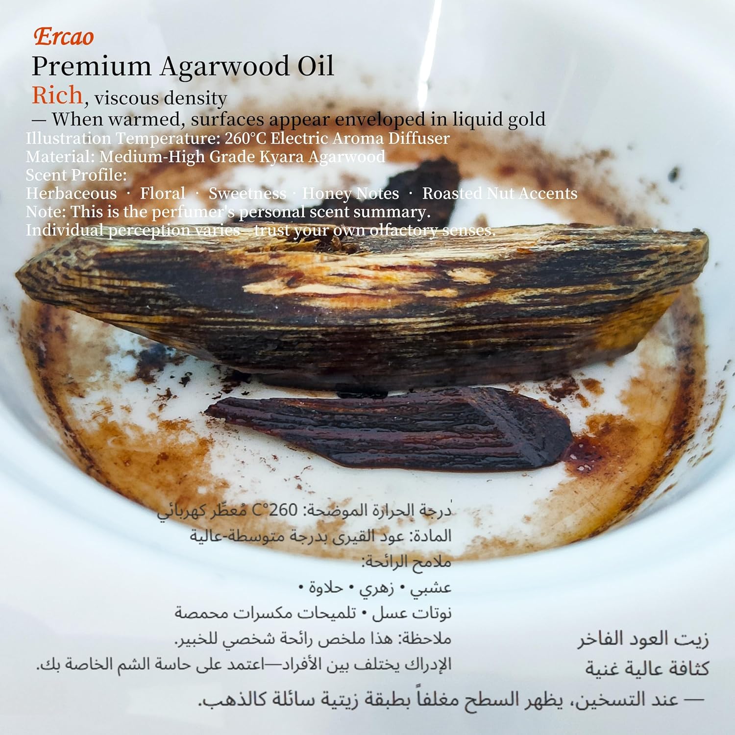 Premium Natural Agarwood Incense Block 20g - Upper Medium Grade