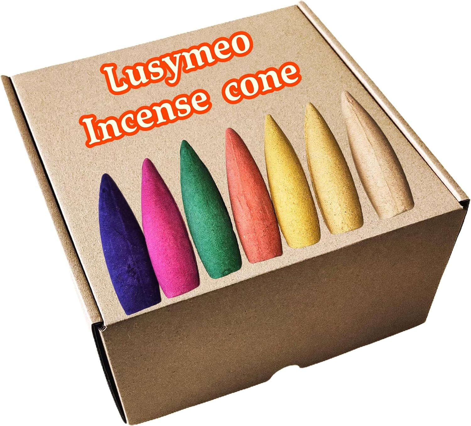 530 Pcs Large Backflow Incense Cones 7 Mixed Natural Scents