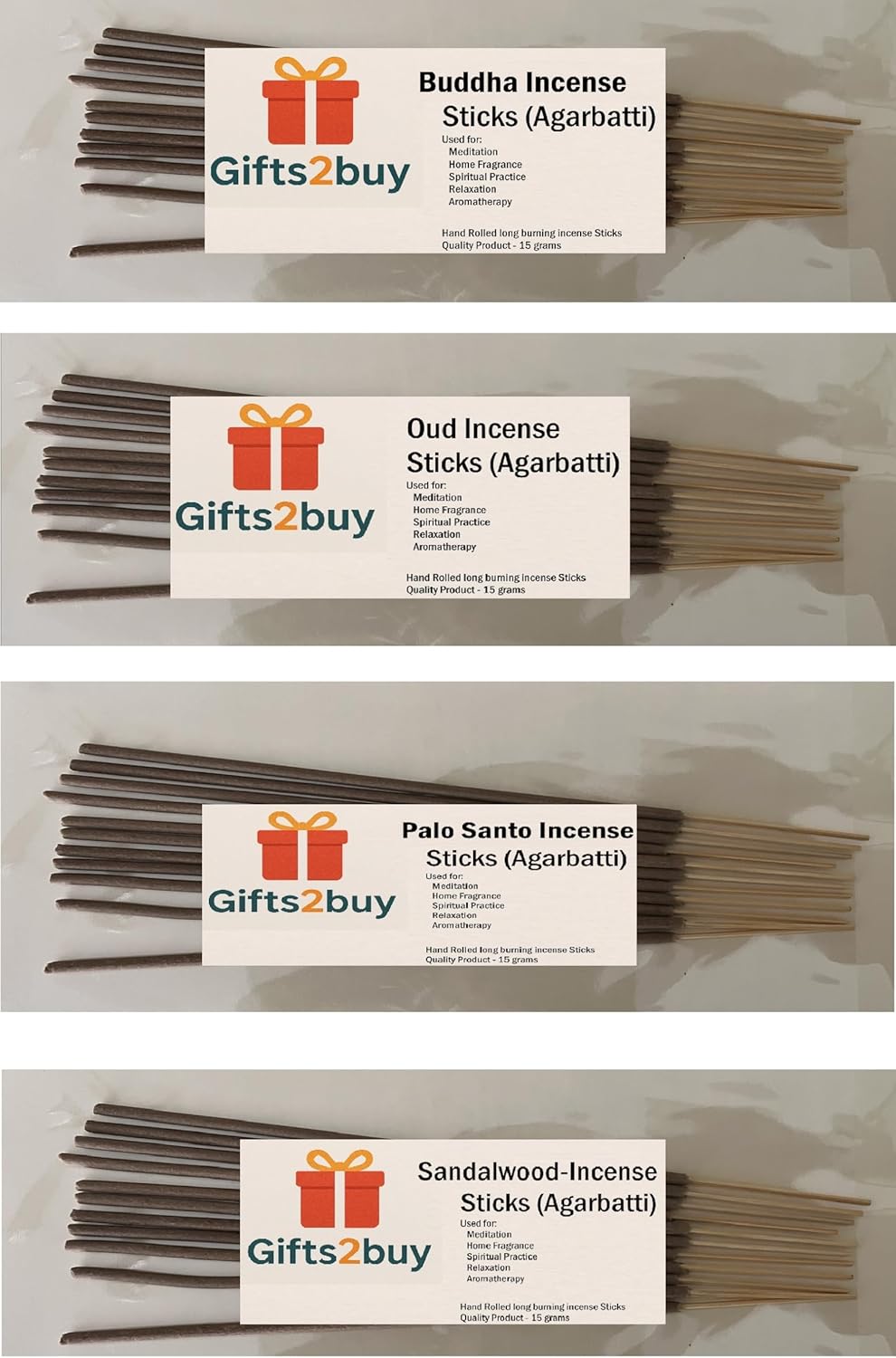 Gifts2buy Premium Incense Sticks Pack 4 Fragrances