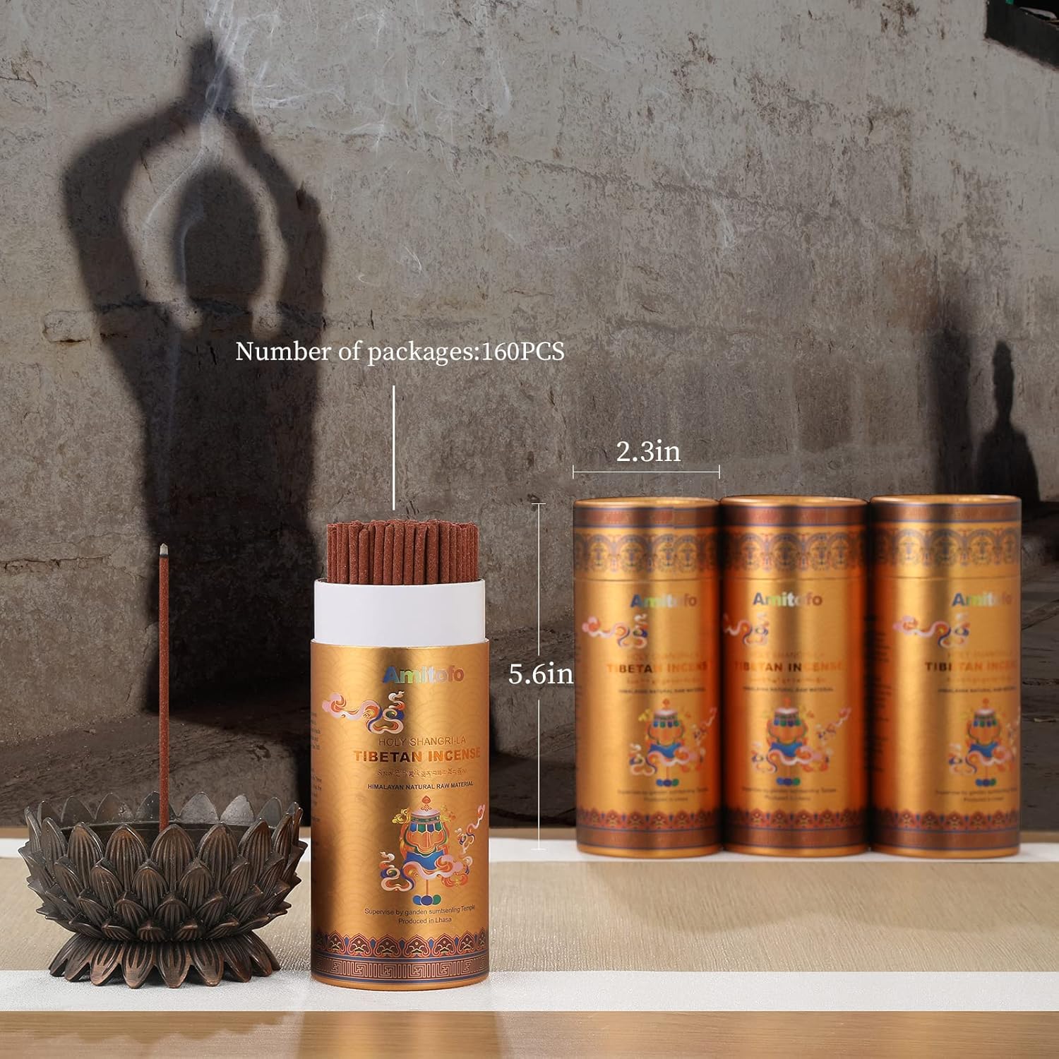 Tibetan Incense Sticks - Natural Healing Meditation 160 Sticks