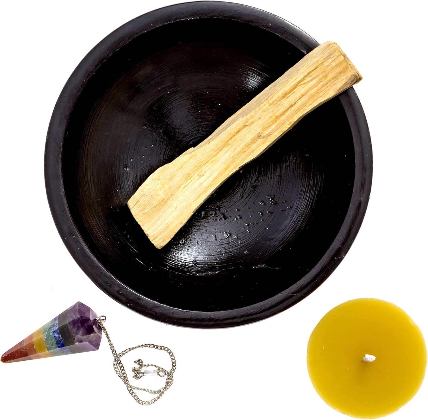 Chakra Energy Balance Kit with Crystal Pendulum and Palo Santo