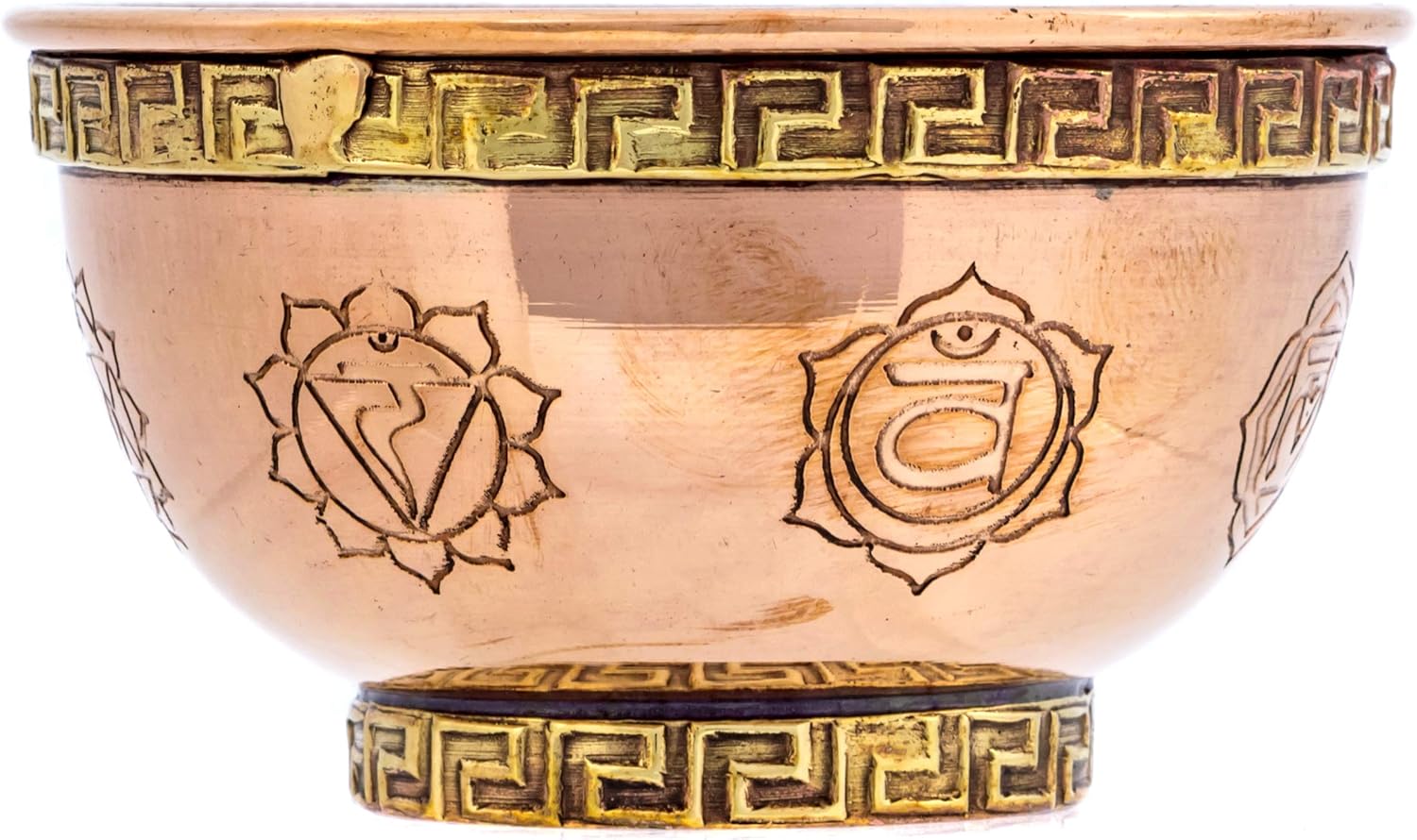 7 Chakras Copper Offering Bowl for Altar Use