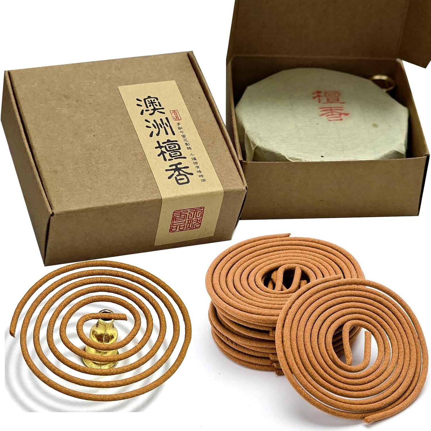 Sandalwood Incense Coils 20PCS with Holder