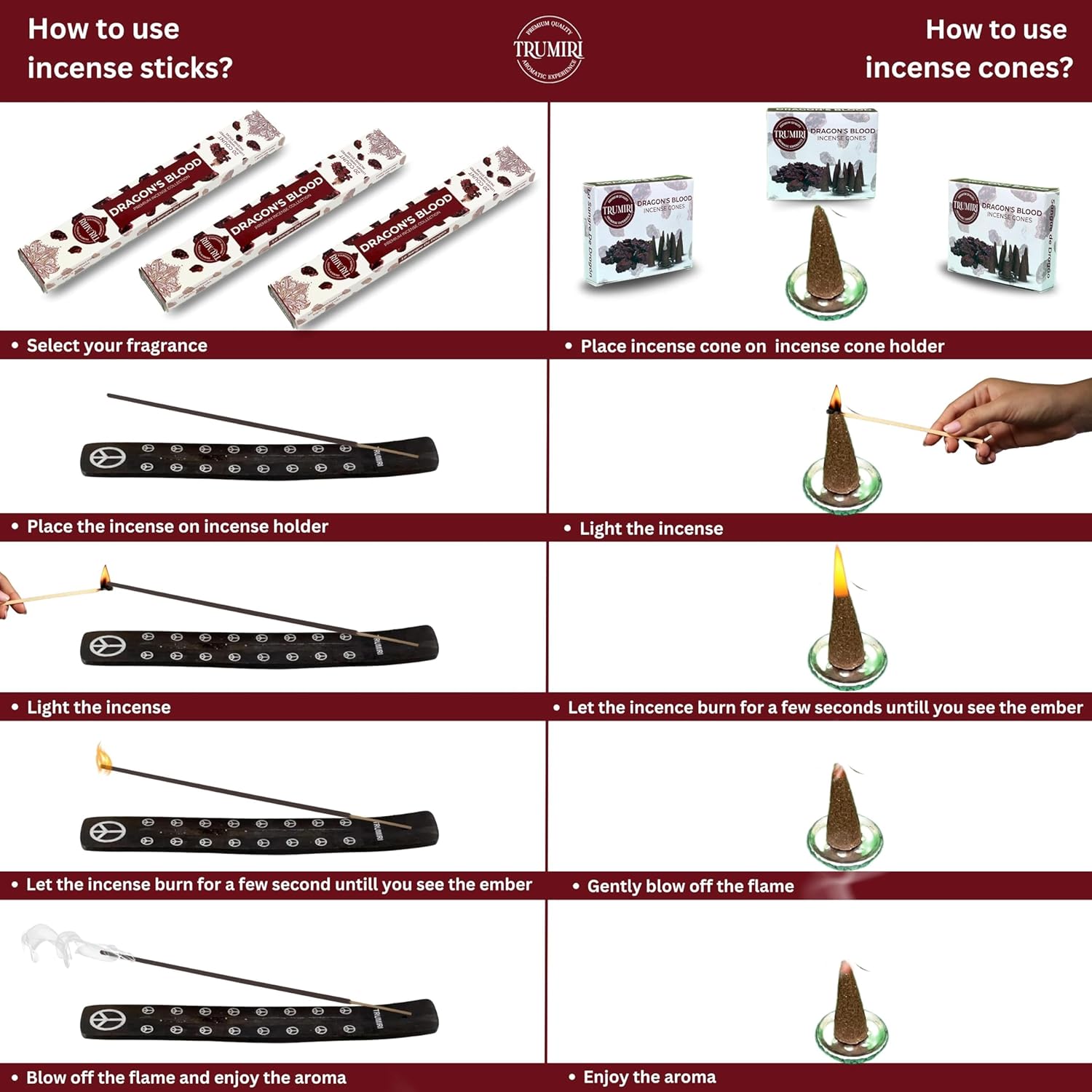 Dragons Blood Incense Sticks and Cones Combo Pack