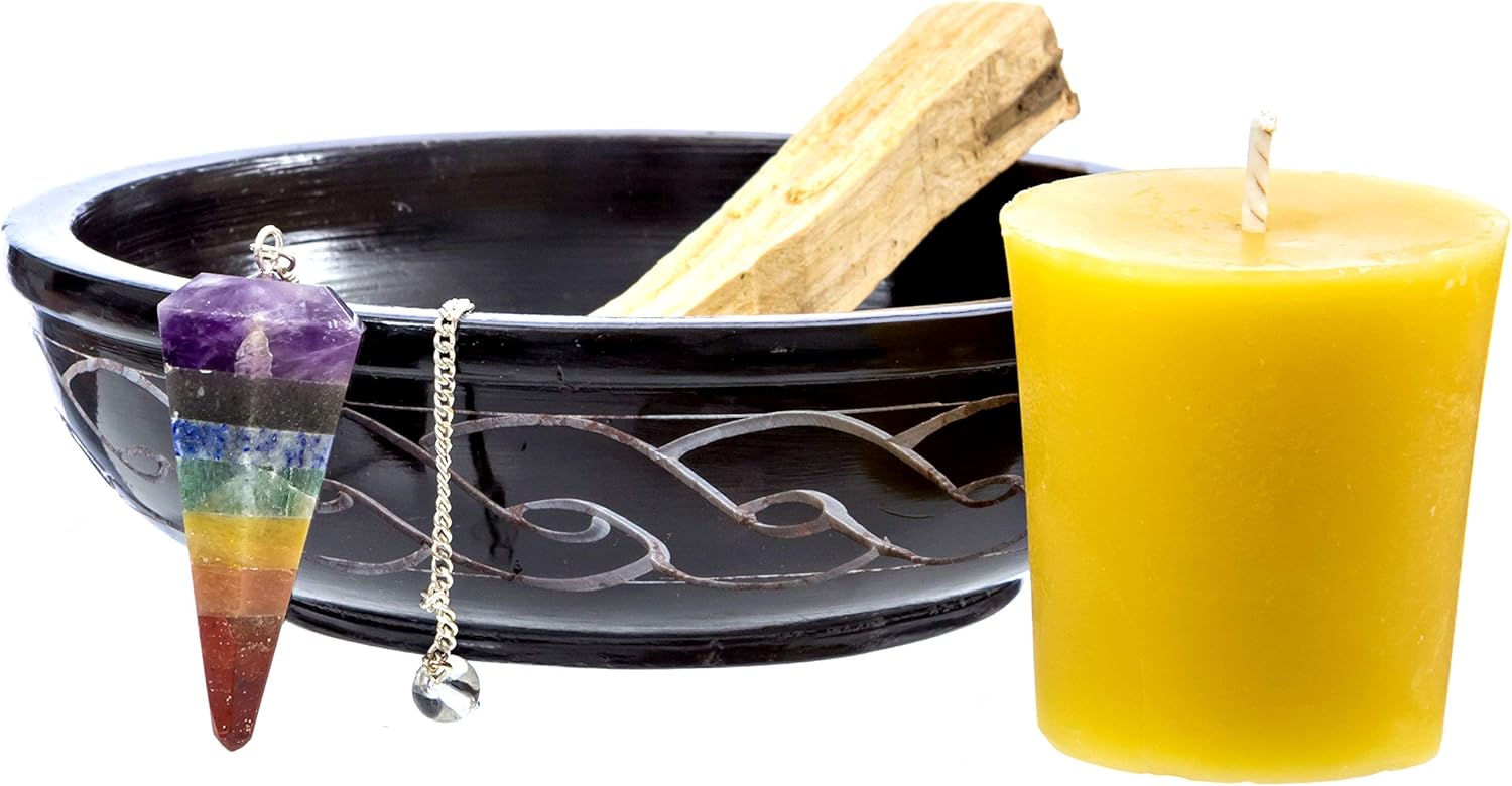 Chakra Energy Balance Kit with Crystal Pendulum and Palo Santo