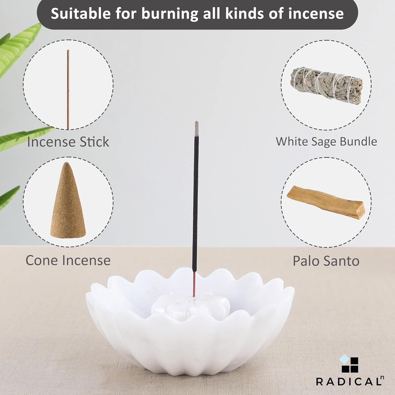 Radicaln Marble Incense Holder Set for Home Decor