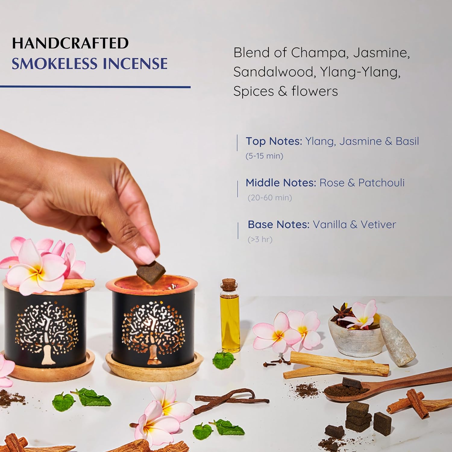 Nag Champa Incense Bricks Tree of Life Burner by Aromafume