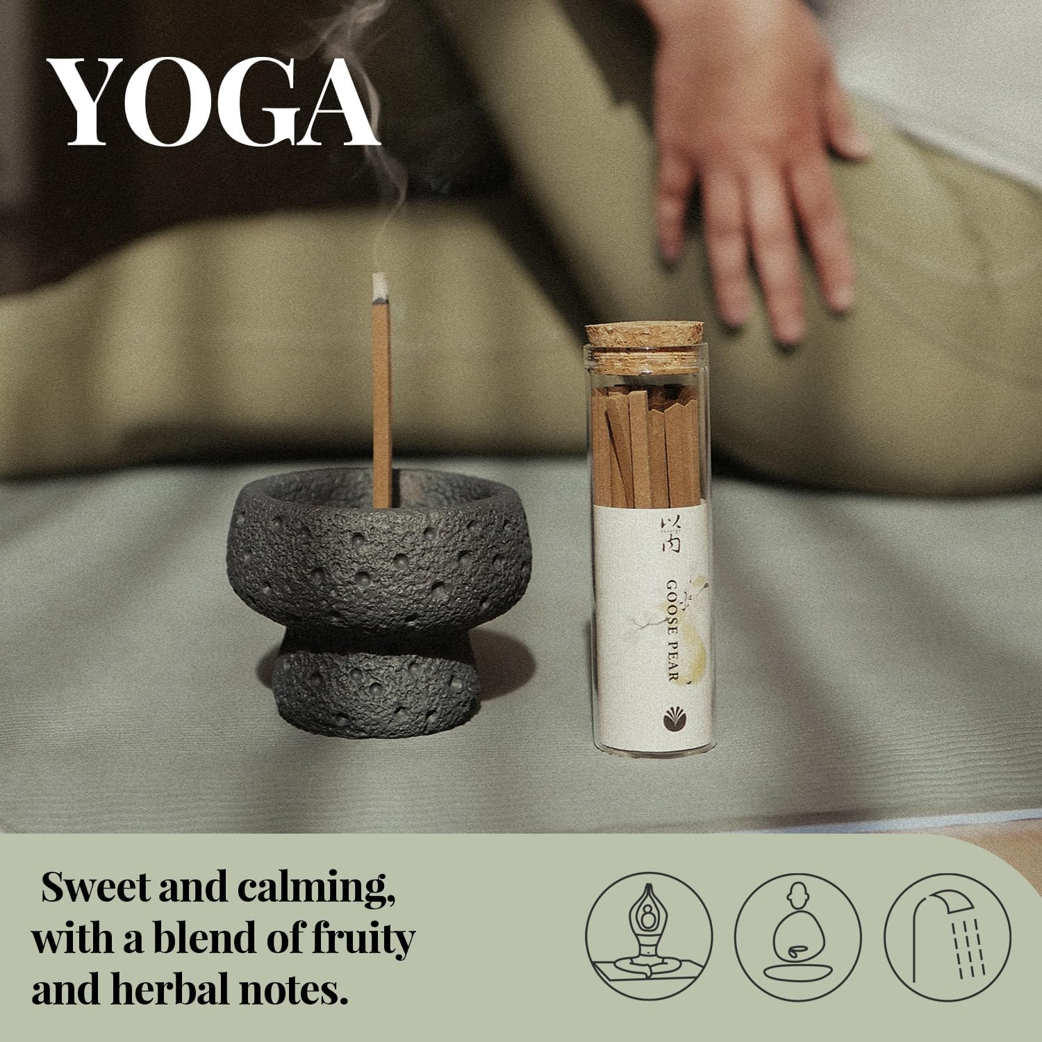 Yoga Relaxation Innergy Goose Pear Square Incense Sticks