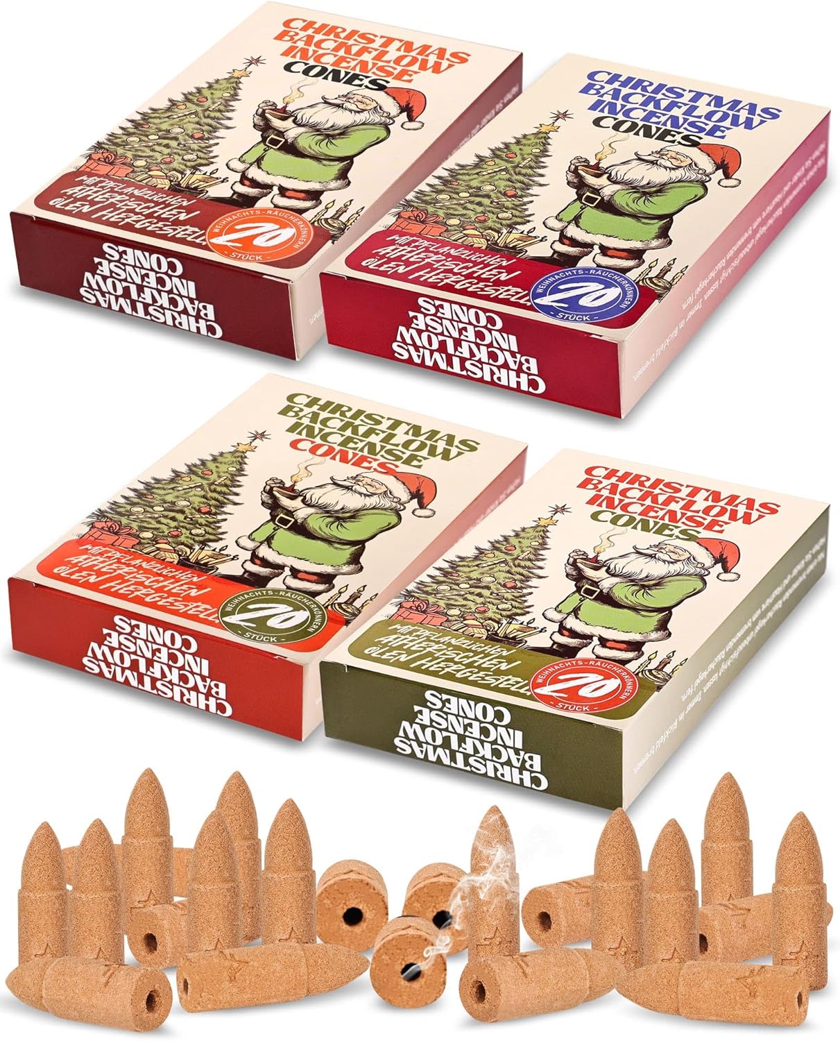 Christmas Scented Backflow Incense Cones 80 Total