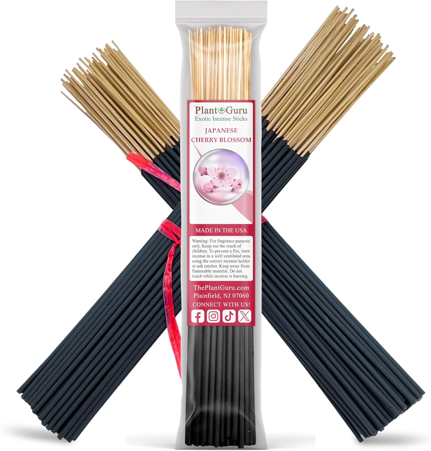 Japanese Cherry Blossom Incense Sticks 11 Inch - 45 to 50 Sticks Bundle