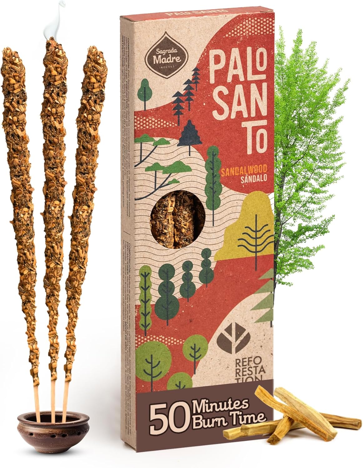 4pcs Wildly Harvested Palo Santo Incense Sticks - Non-Toxic Aromatic 67 Long