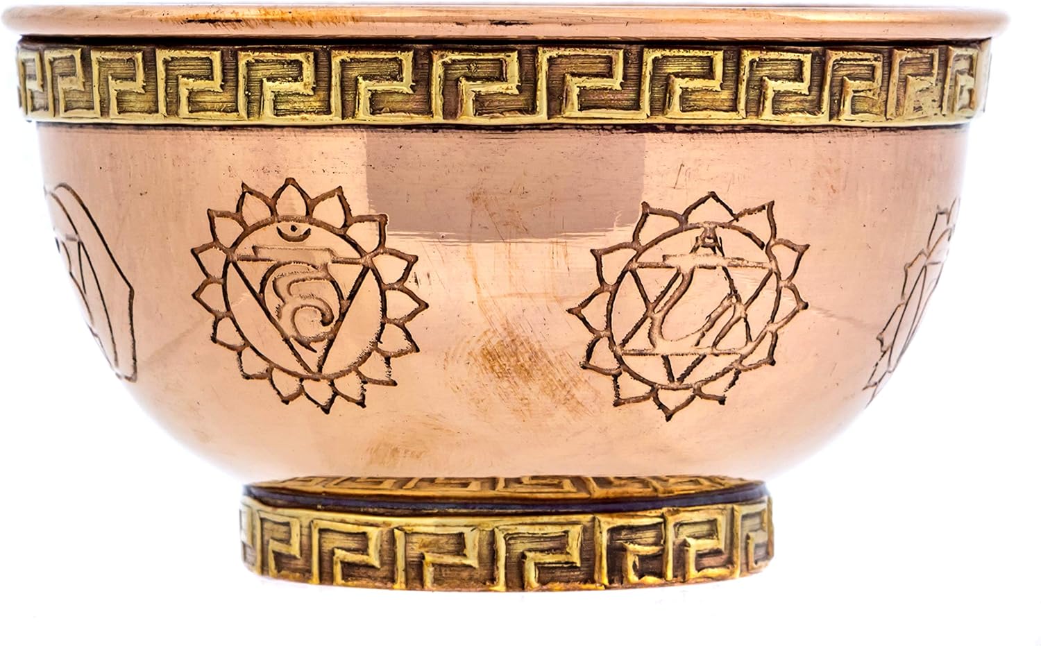 7 Chakras Copper Offering Bowl for Altar Use