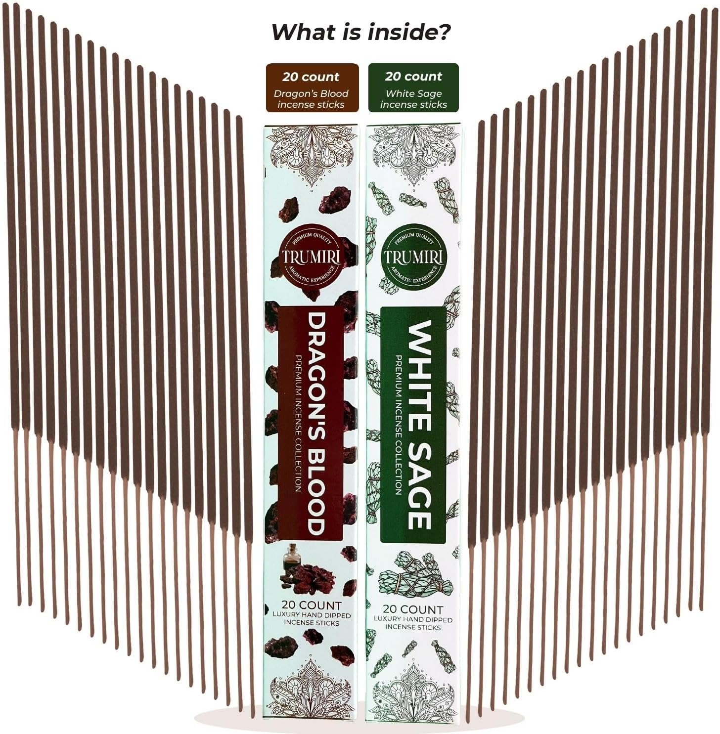 Trumiri Organic Incense Sticks - 40 Pack