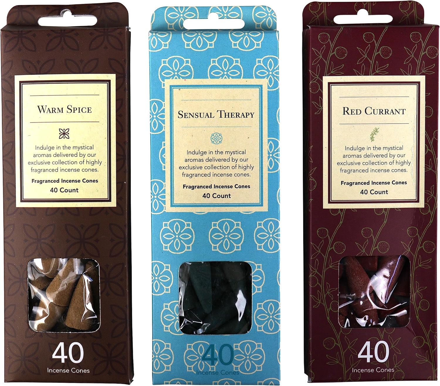 Iconikal 120 Cones Premium Incense Cones - Red Currant Sensual Therapy Warm Spice