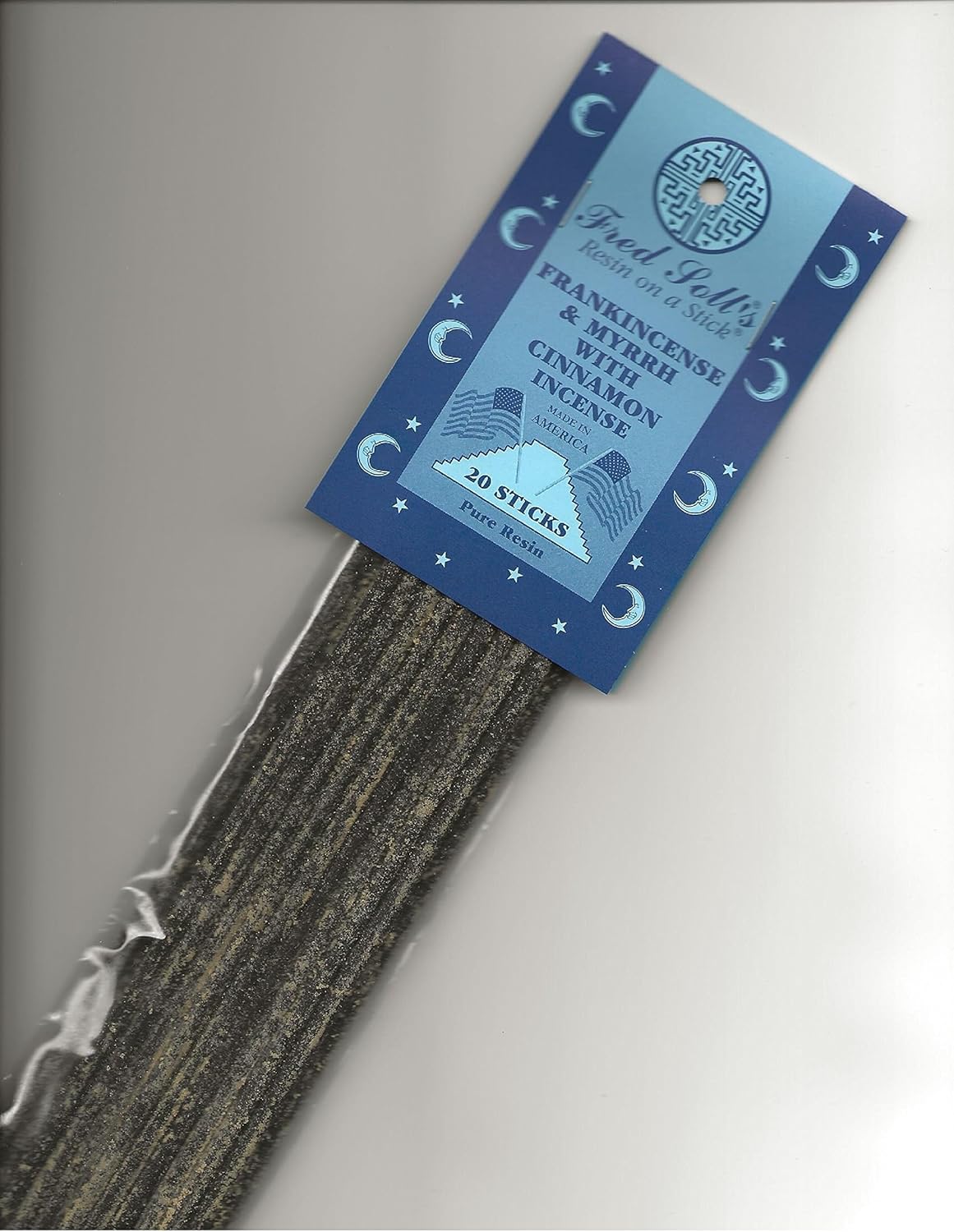 Fred Solls Resin Incense on a Stick Frankincense Myrrh with Cinnamon 20 Sticks