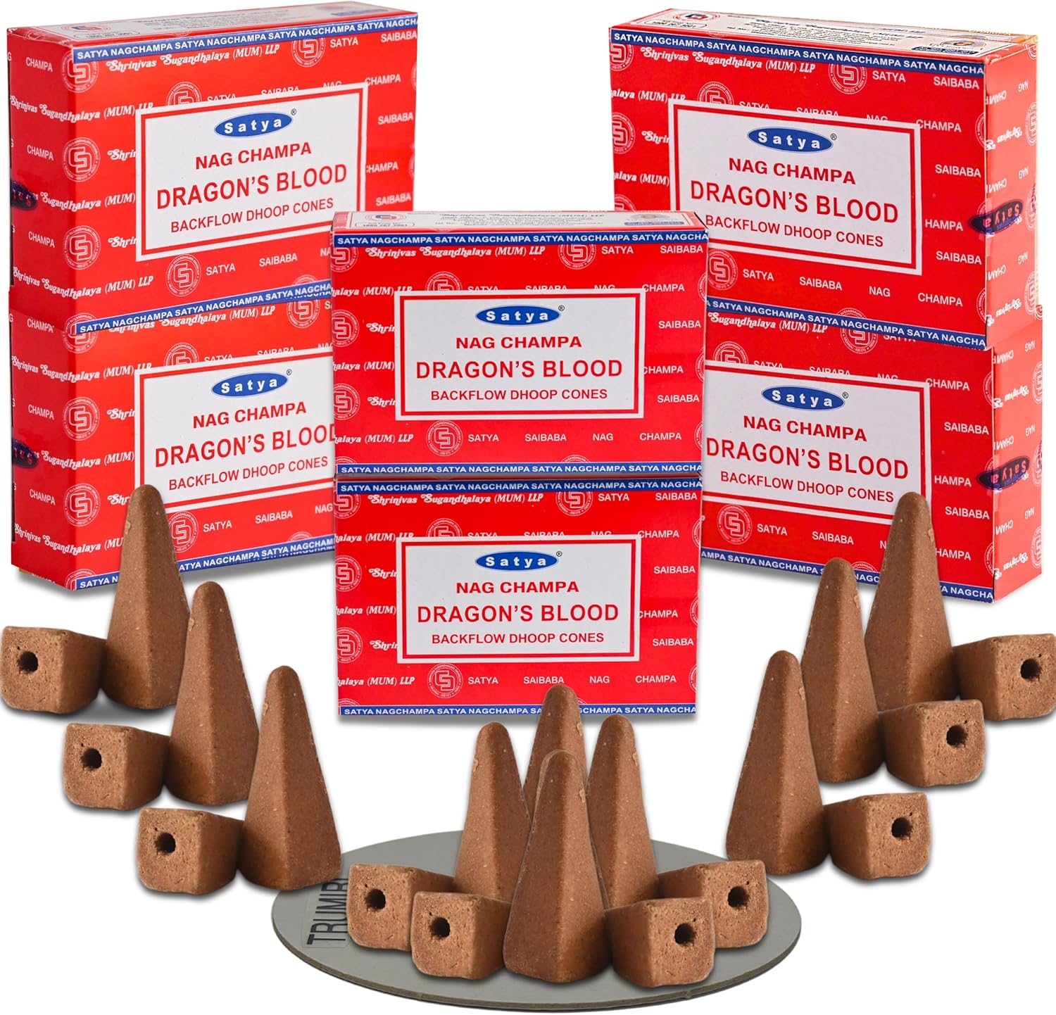 Dragons Blood Incense Cones for Waterfall Fountain - Pack of 6