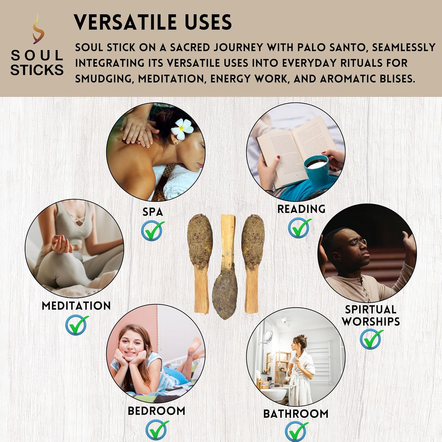 Soul Sticks 2 Pack Palo Santo Incense Sticks